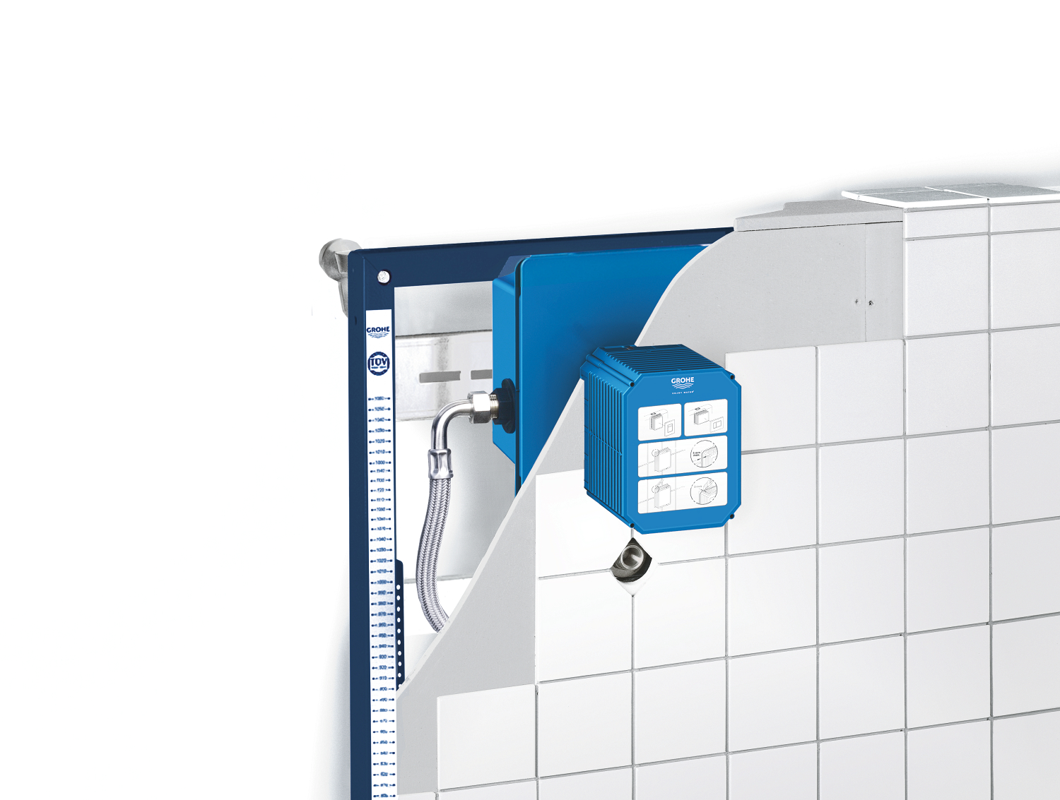 Cadru pisor Grohe 38786001, pisoar Rapid SL, tip instalare incastrat, design modern, fixare sigura [2]