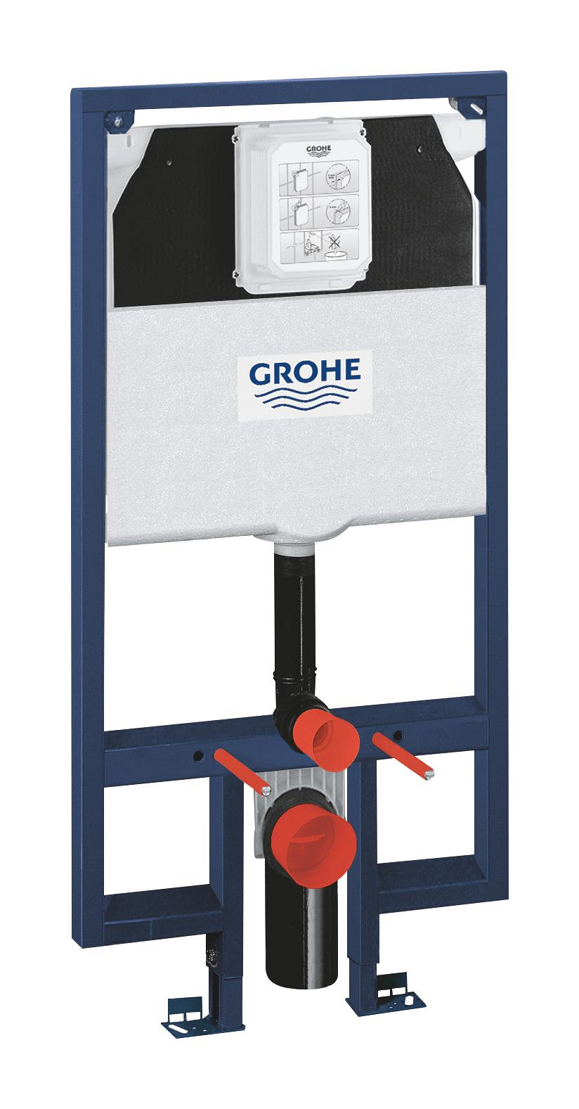 Baie - Rezervor Grohe 38994000, Cadru Rapid SL Slim, tip instalare incastrat, tip placare uscata, numar moduri spalare 2