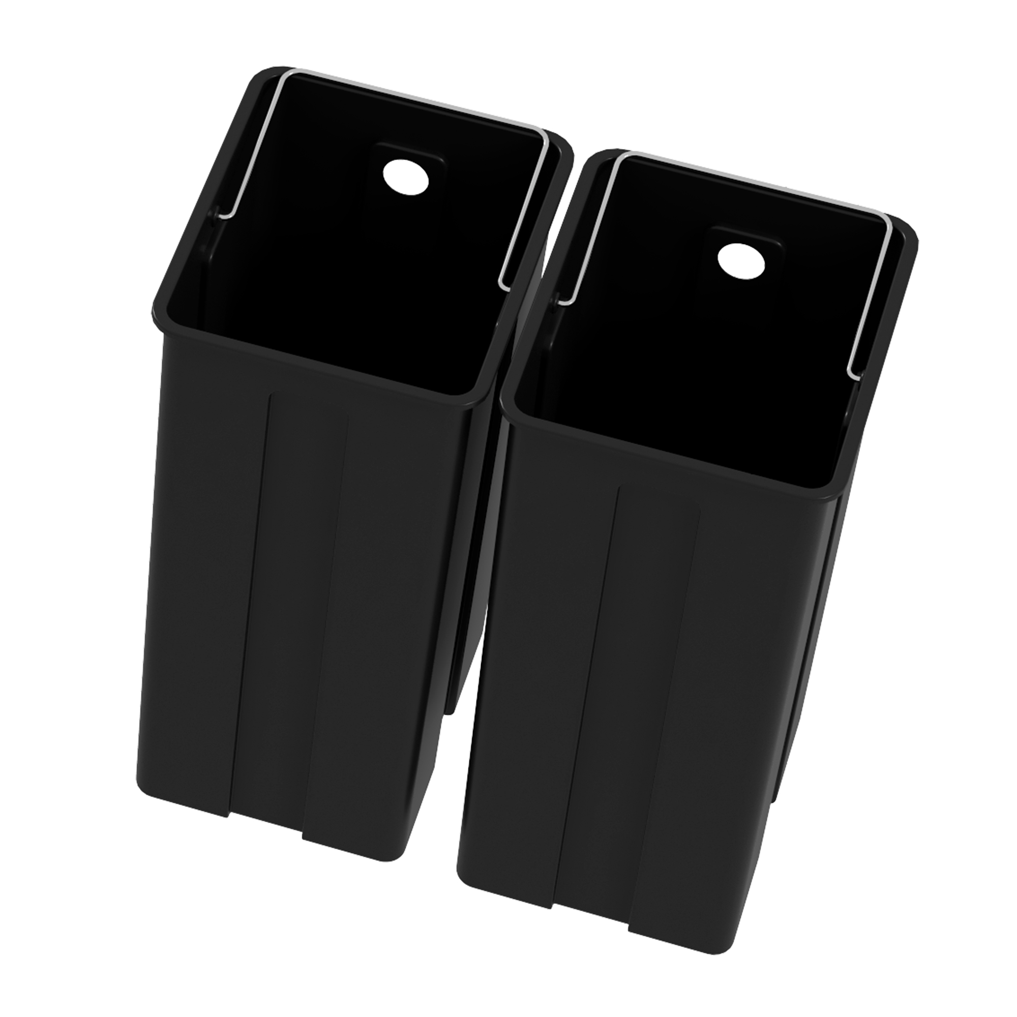  Cos de Gunoi cu 2 Sectiuni de 15L cu Pedala si Capac cu inchidere Lina, 40x34,8x47,5 cm, Argintiu [8]