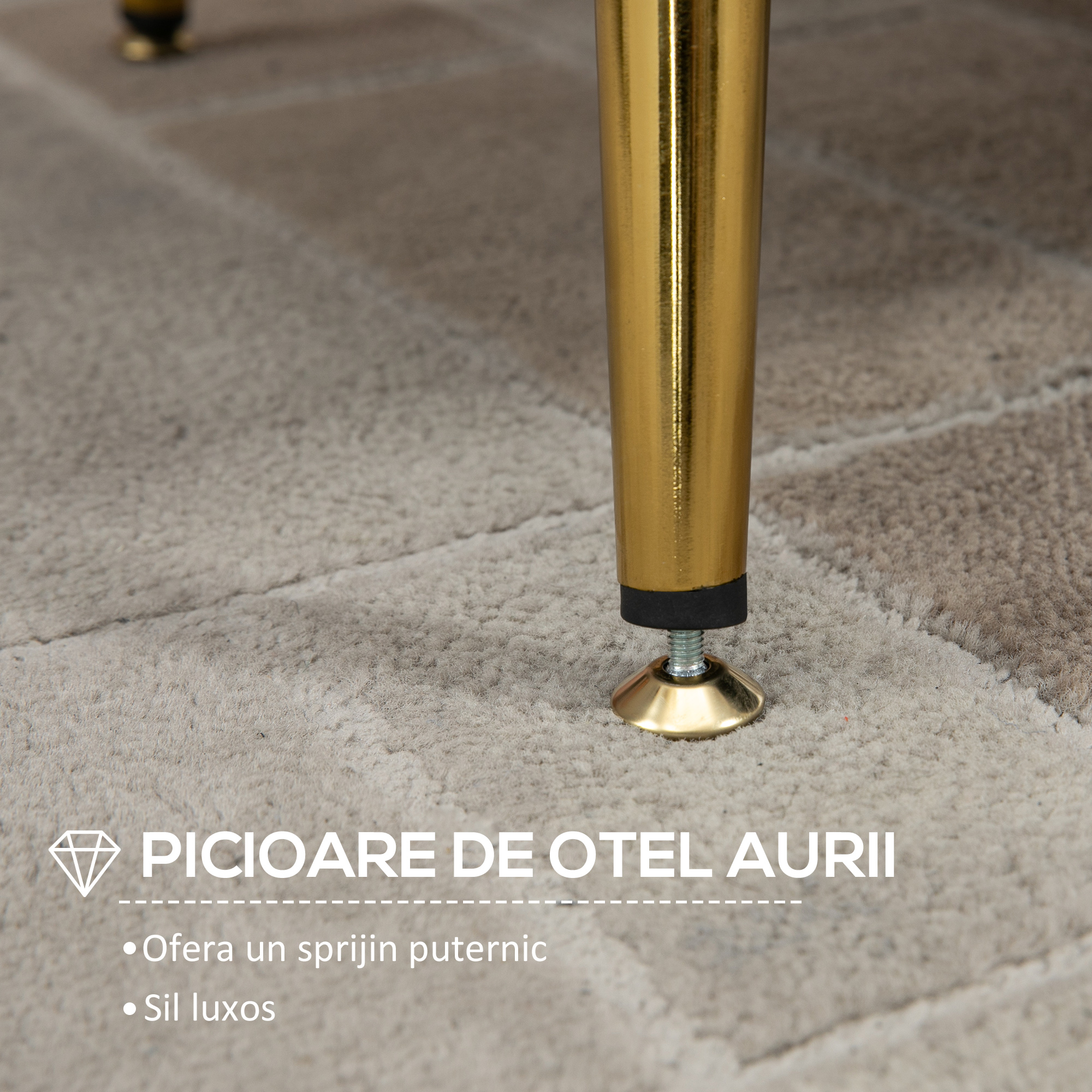  canapea din catifea, 2 locuri,130x63x73cm, gri [5]