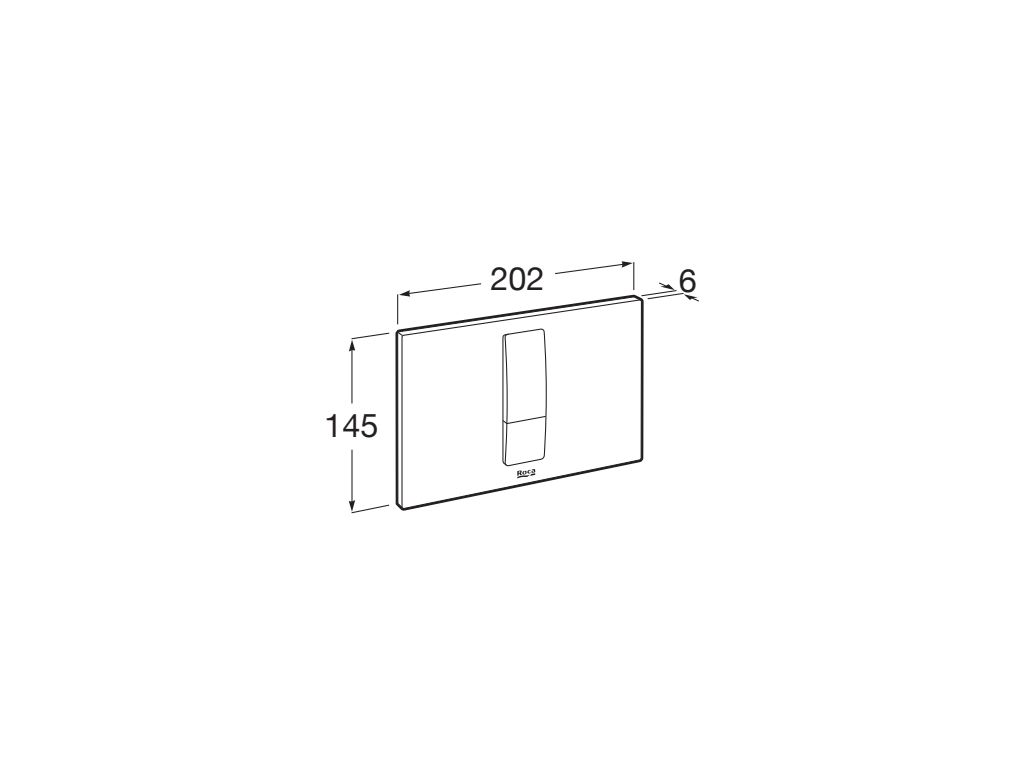 Clapeta actionare Roca A890221300, Duplo S, pentru toaleta, tip instalare orizontala, pentru tip rezervor incastrat, alb [1]