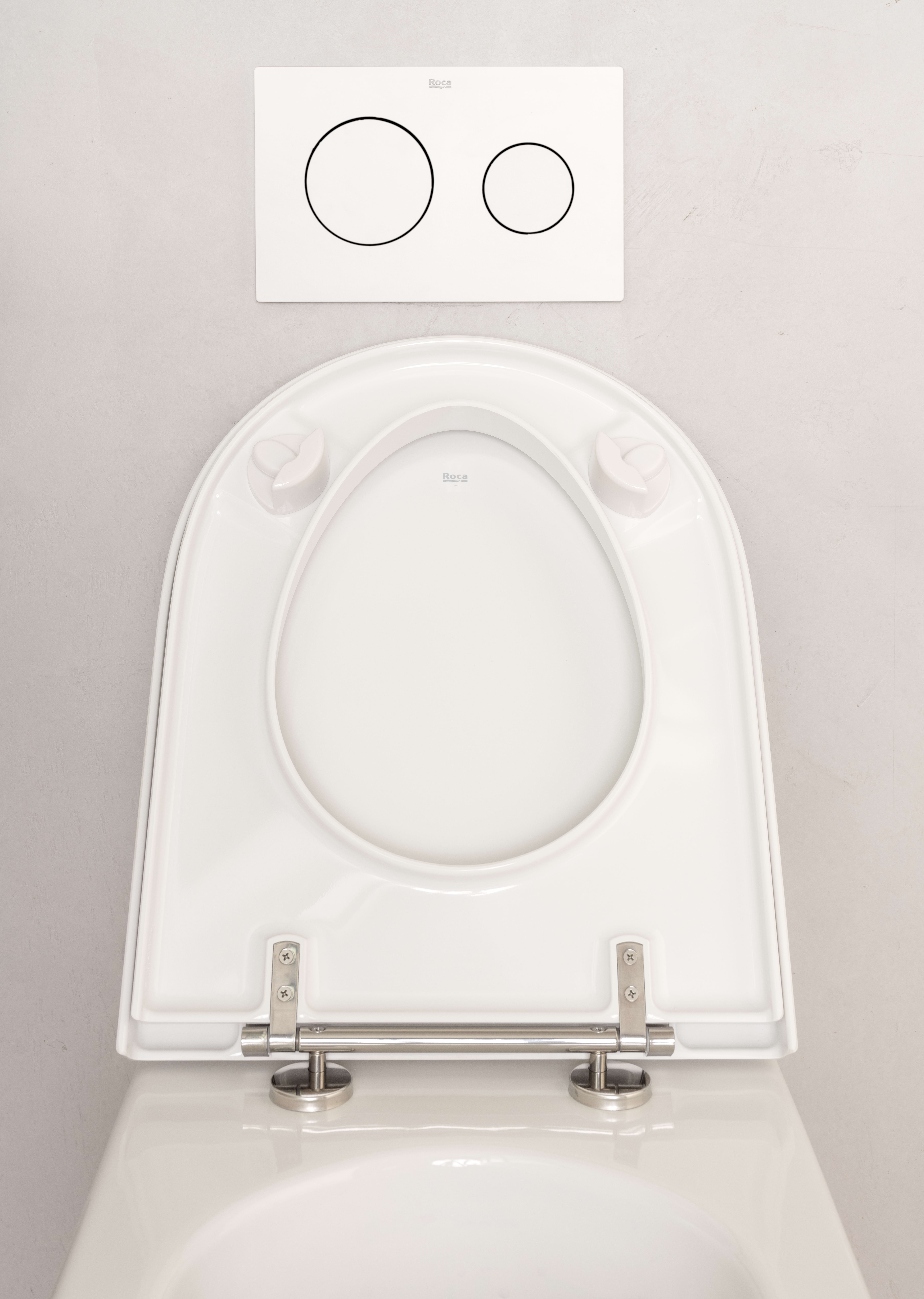 Clapeta actionare Roca A890189207, Wall, pentru toaleta, tip instalare orizontala, pentru tip rezervor incastrat, alb [3]