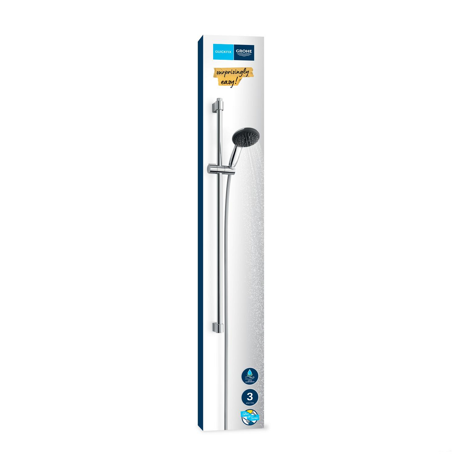 Coloana de dus Grohe 26956001, Vitalio 110, montaj aparent, numar functii para dus 3, lungime furtun m 1.75, crom [20]