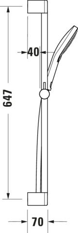 Coloana de dus Duravit UV0680003010, dus, montaj aparent, numar functii para dus 3, lungime furtun m 1.6, crom [6]