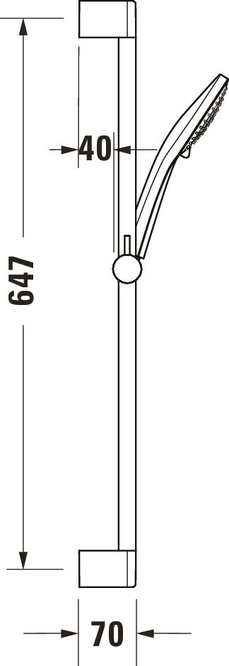 Coloana de dus Duravit UV0680002010, dus, montaj aparent, numar functii para dus 3, lungime furtun m 1.6, crom [3]