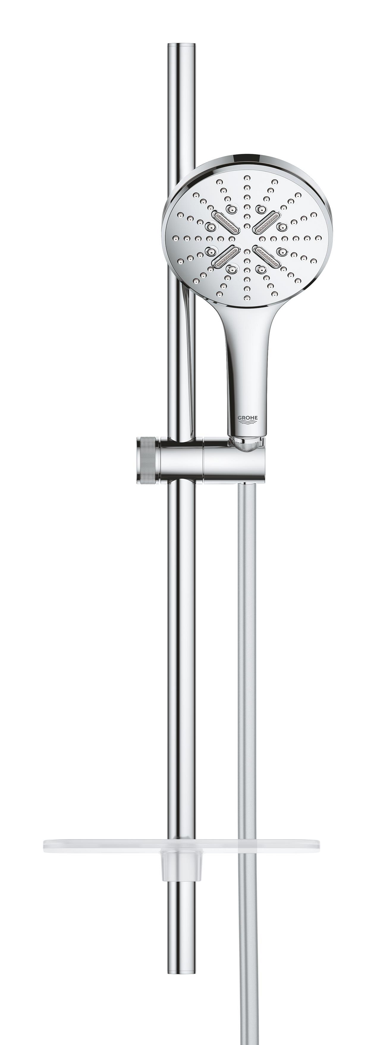 Coloana de dus Grohe 26575000, dus SmartActive 130, montaj aparent, numar functii para dus 3, lungime furtun m 1.5, crom [2]
