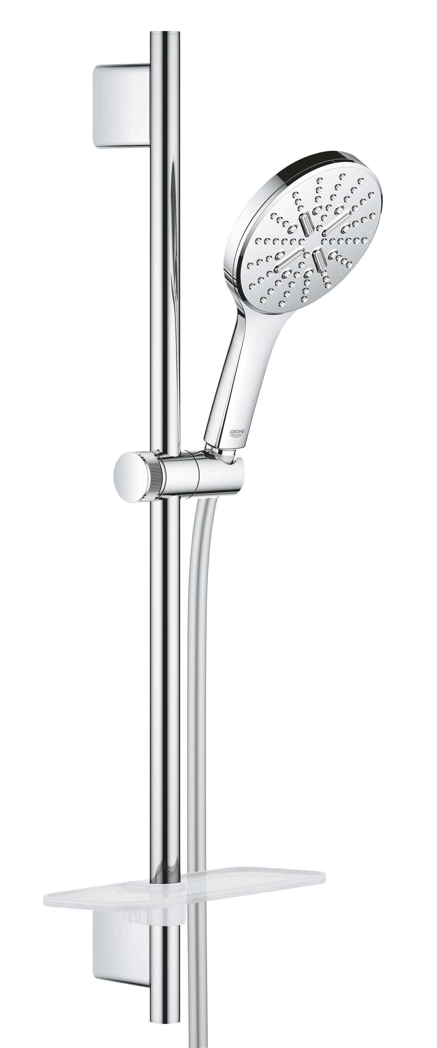 Baie - Coloana de dus Grohe 26575000, dus SmartActive 130, montaj aparent, numar functii para dus 3, lungime furtun m 1.5, crom