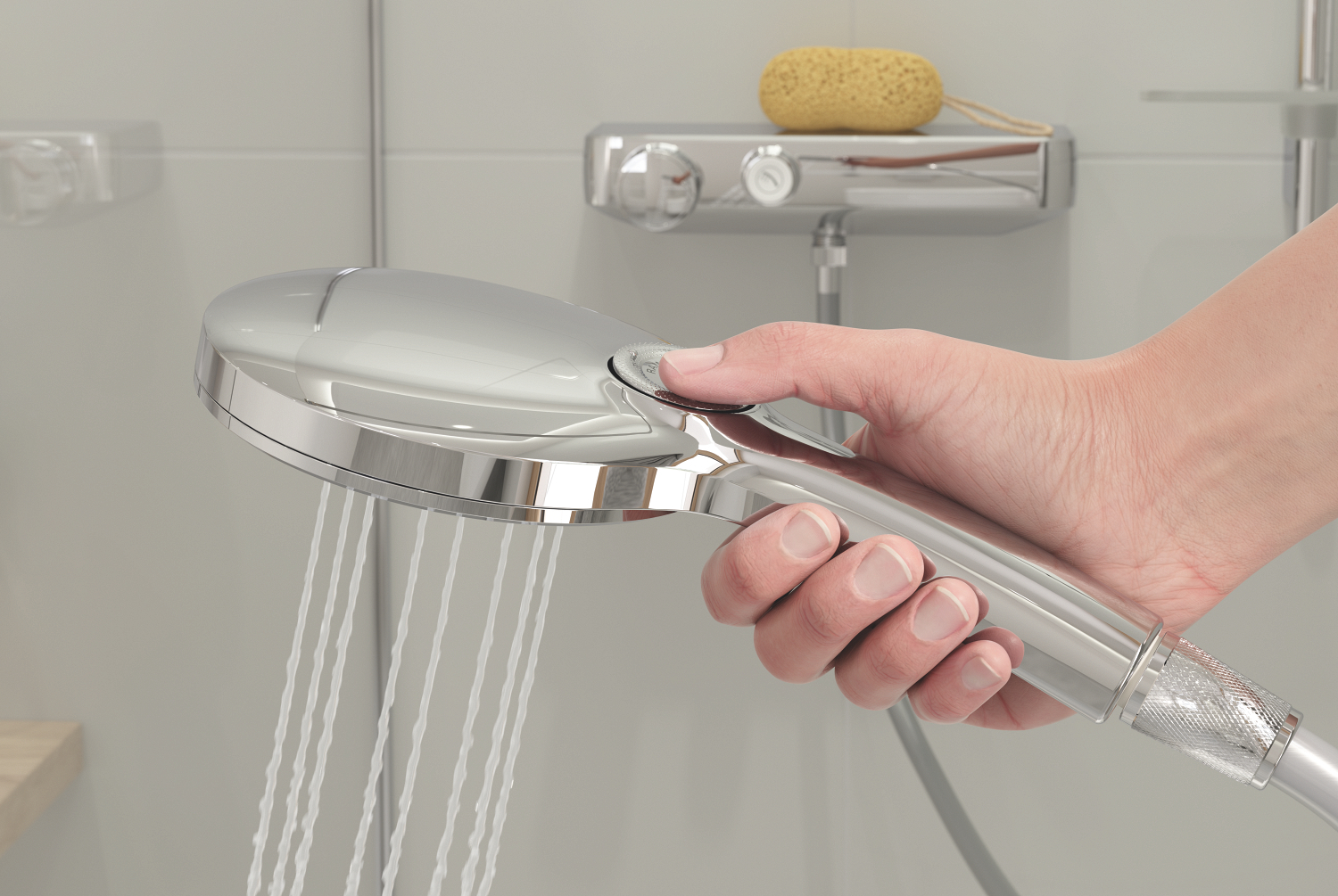 Coloana de dus Grohe 26548000, dus SmartActive 130, montaj aparent, pentru un dus confortabil zilnic, crom [3]
