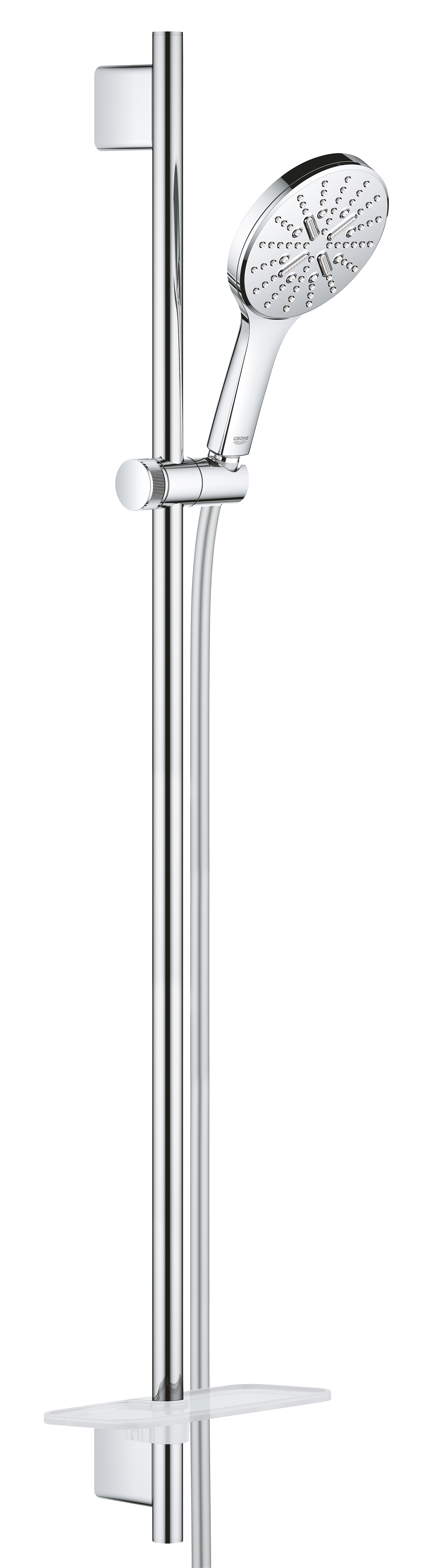 Baie - Coloana de dus Grohe 26548000, dus SmartActive 130, montaj aparent, pentru un dus confortabil zilnic, crom