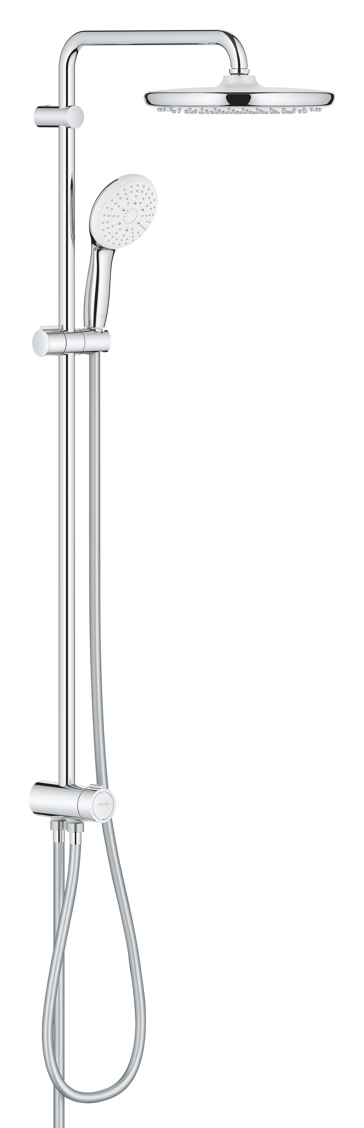 Baie - Coloana de dus Grohe 26675001, dus Tempesta 250, montaj aparent, numar functii para dus 3, palarie de dus fix, crom
