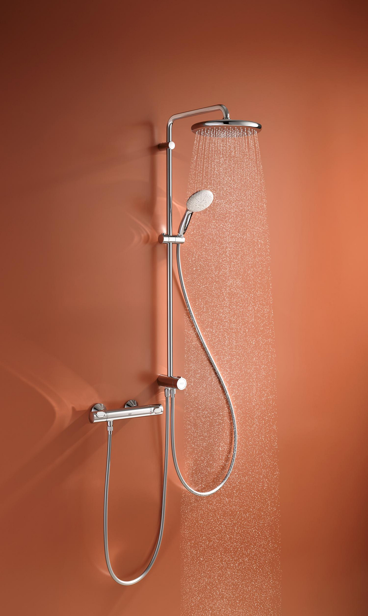 Coloana de dus Grohe 26675001, dus Tempesta 250, montaj aparent, numar functii para dus 3, palarie de dus fix, crom [5]