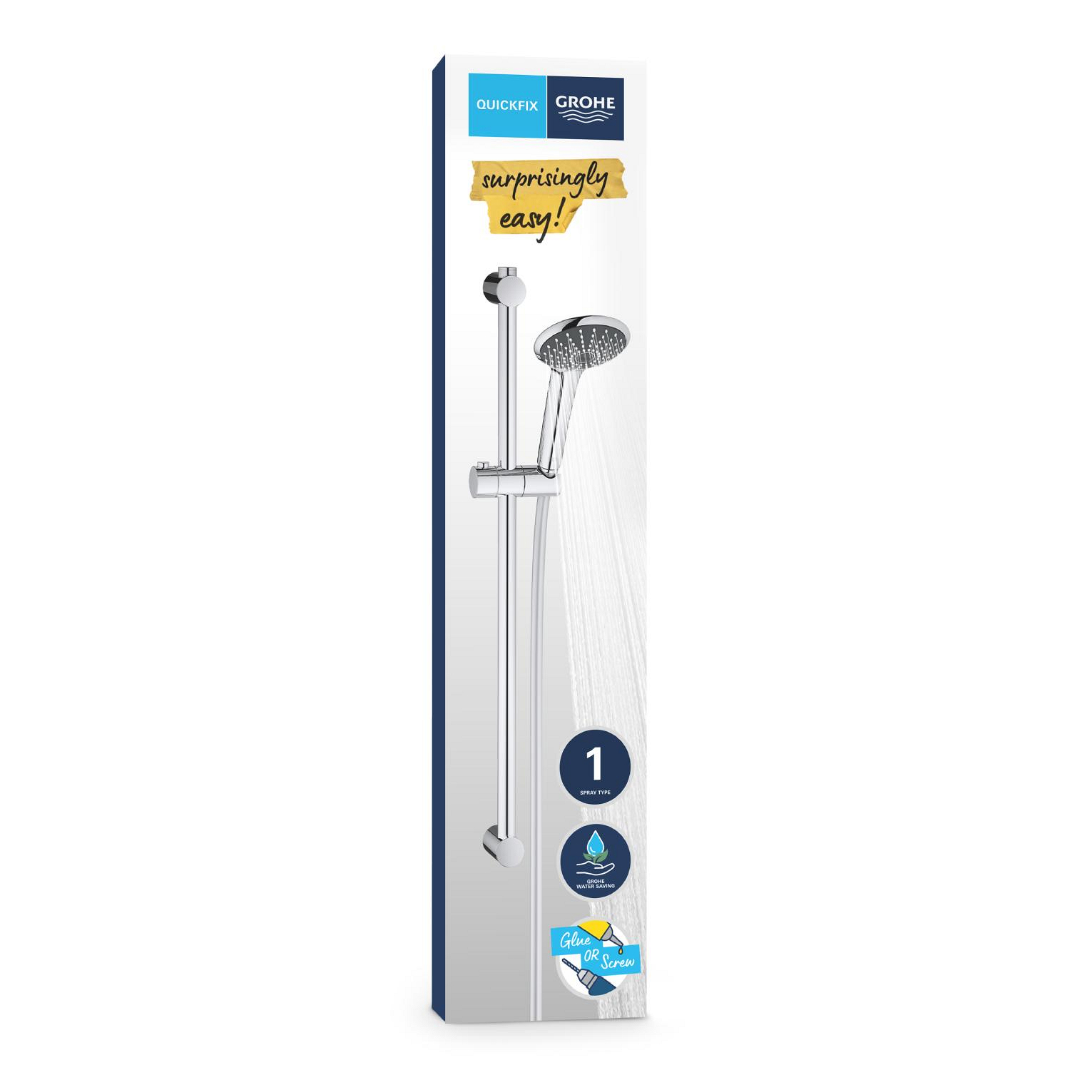 Coloana de dus Grohe 27322000, dus Vitalio Joy, montaj aparent, lungime furtun m 1.75, diametru 110 mm, crom [10]