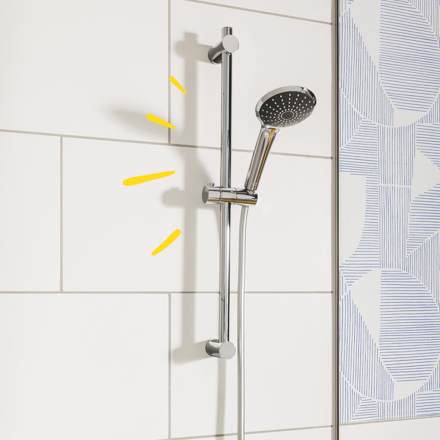 Coloana de dus Grohe 27322000, dus Vitalio Joy, montaj aparent, lungime furtun m 1.75, diametru 110 mm, crom [3]