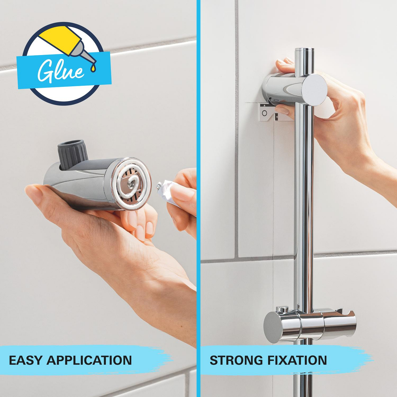 Coloana de dus Grohe 27322000, dus Vitalio Joy, montaj aparent, lungime furtun m 1.75, diametru 110 mm, crom [5]