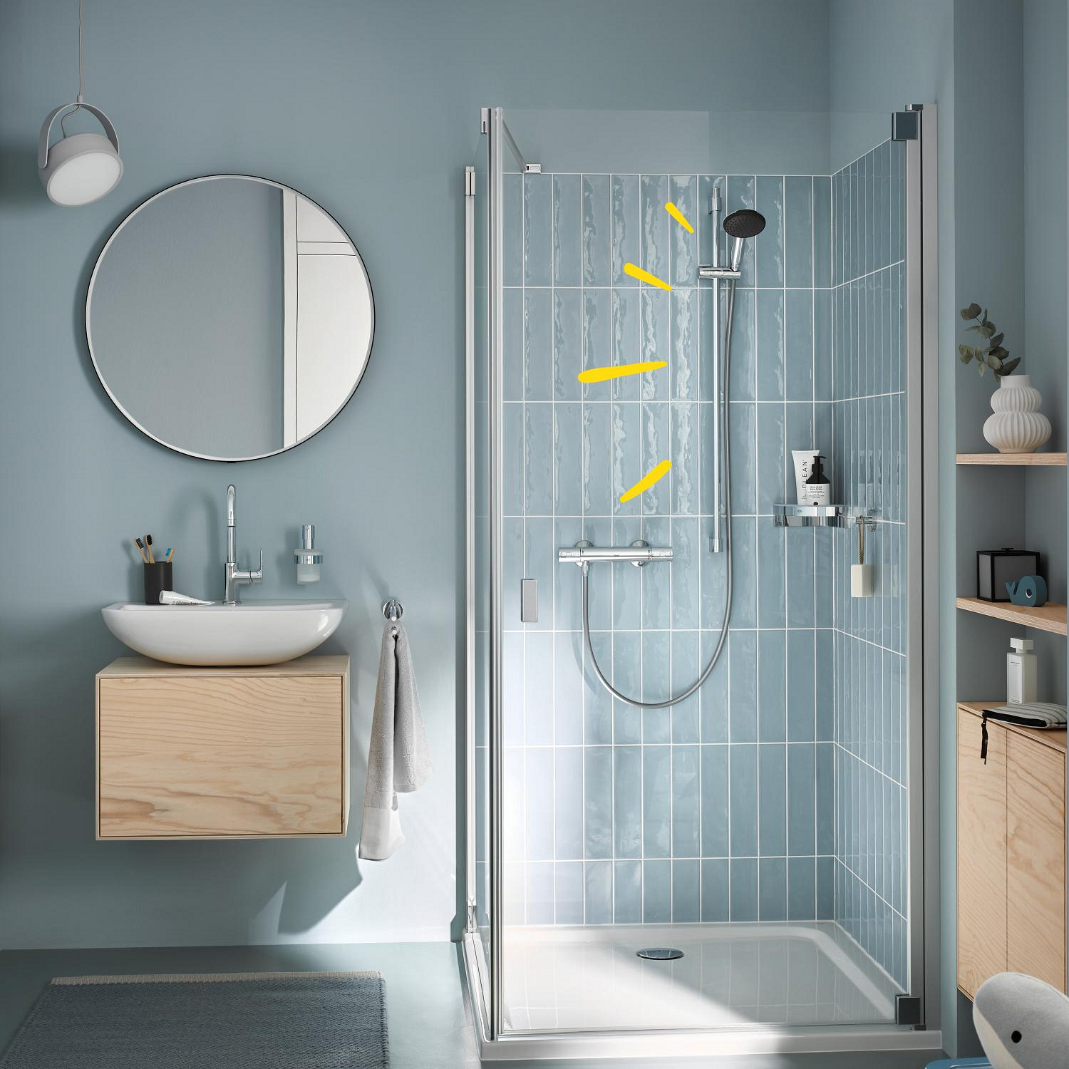 Coloana de dus Grohe 26955001, dus Vitalio Start 110, montaj aparent, numar functii para dus 2, crom [16]