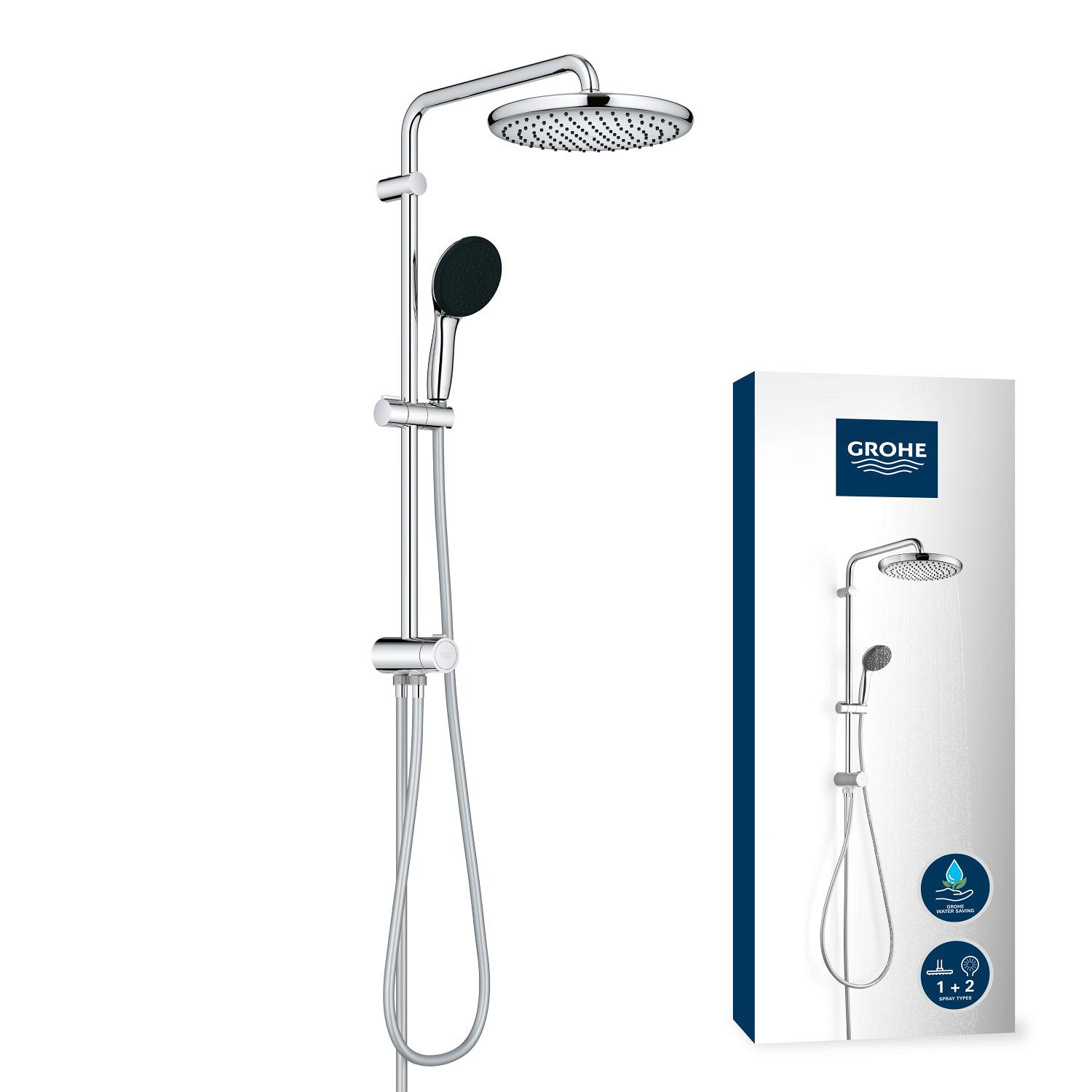 Coloana de dus Grohe 26680001, dus Vitalio Start 250, montaj aparent, numar functii para dus 2, crom [8]