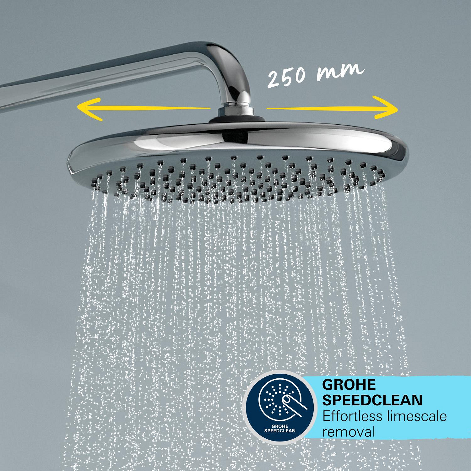 Coloana de dus Grohe 26680001, dus Vitalio Start 250, montaj aparent, numar functii para dus 2, crom [14]