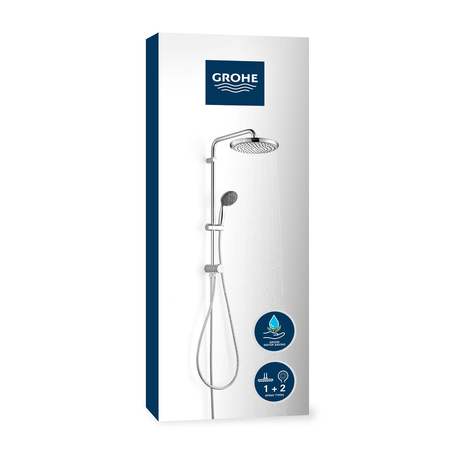 Coloana de dus Grohe 26680001, dus Vitalio Start 250, montaj aparent, numar functii para dus 2, crom [9]