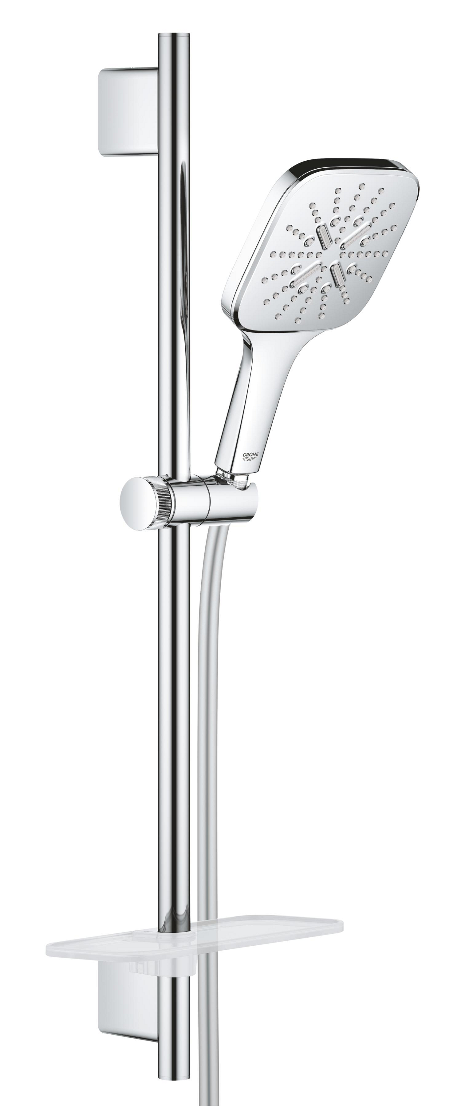 Baie - Coloana de dus Grohe 26584000, dus SmartActive, montaj aparent, numar functii para dus 3, lungime furtun m 1.5, crom