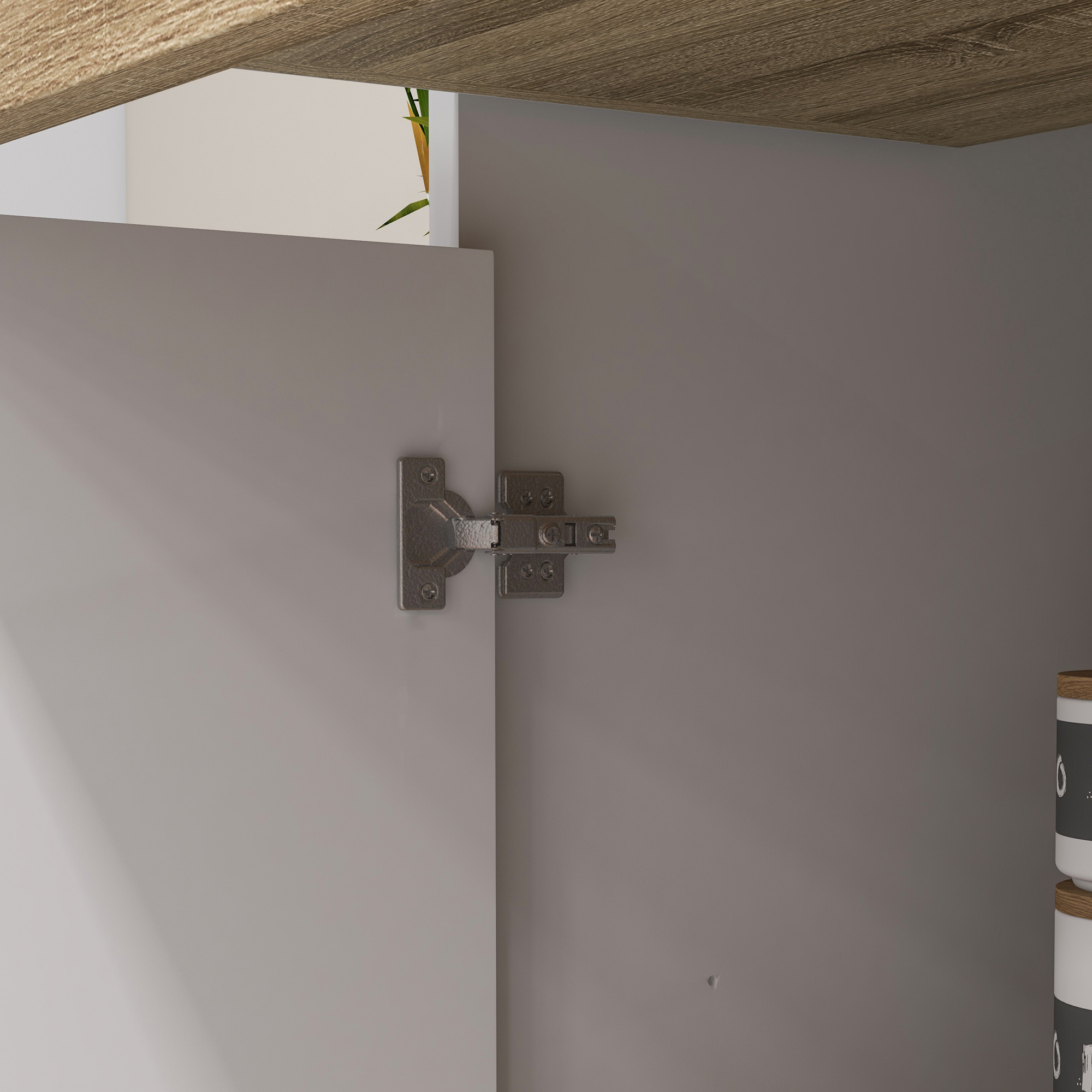  Dulap Modern 180 cm - Cu Usi, Sertare si Rafturi de Depozitare [8]