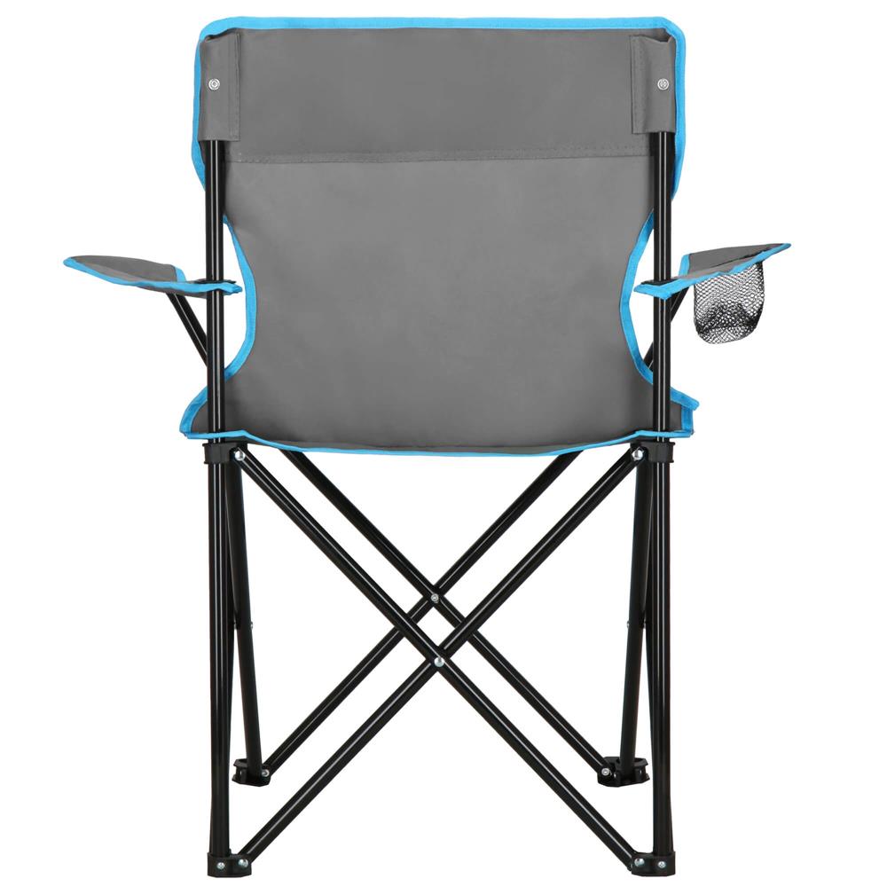 Set masa pliabila cu 2 scaune, structura metalica, husa transport, 47x47x45 cm, gri [6]