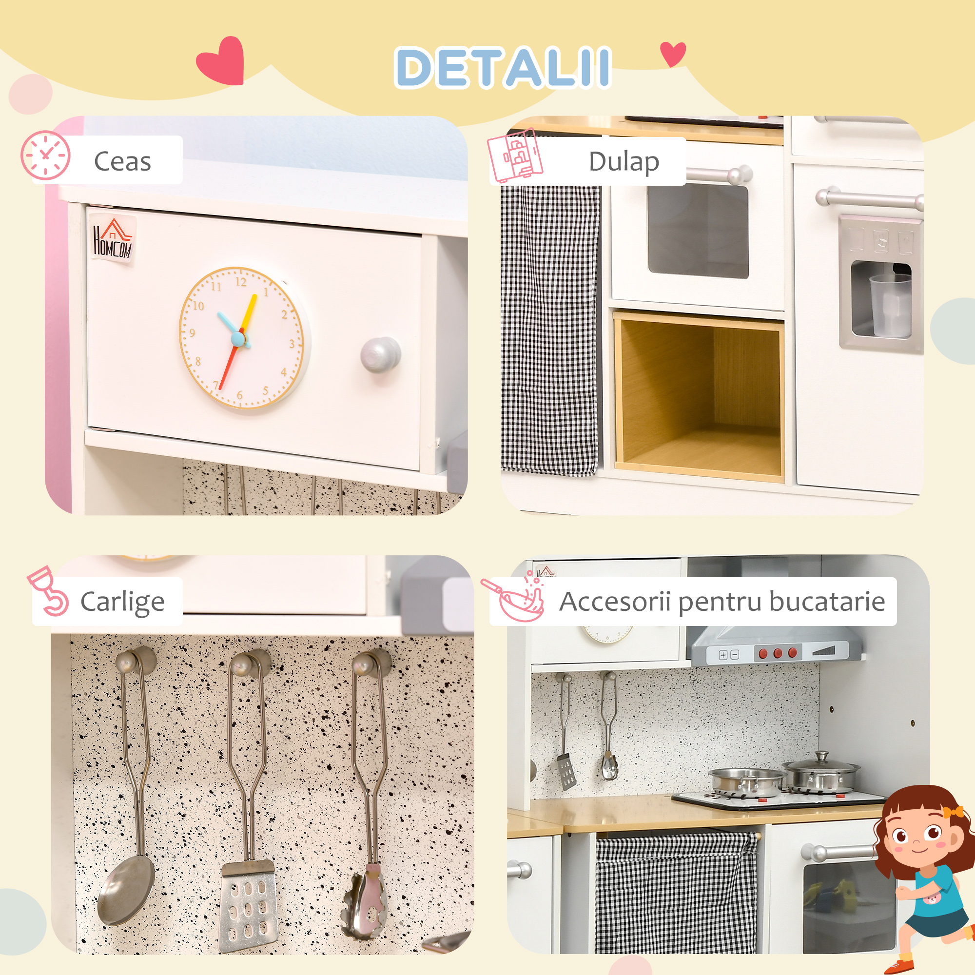  Bucatarie Copii - Set 2 Piese, Ustensile, Lumini & Sunete [5]