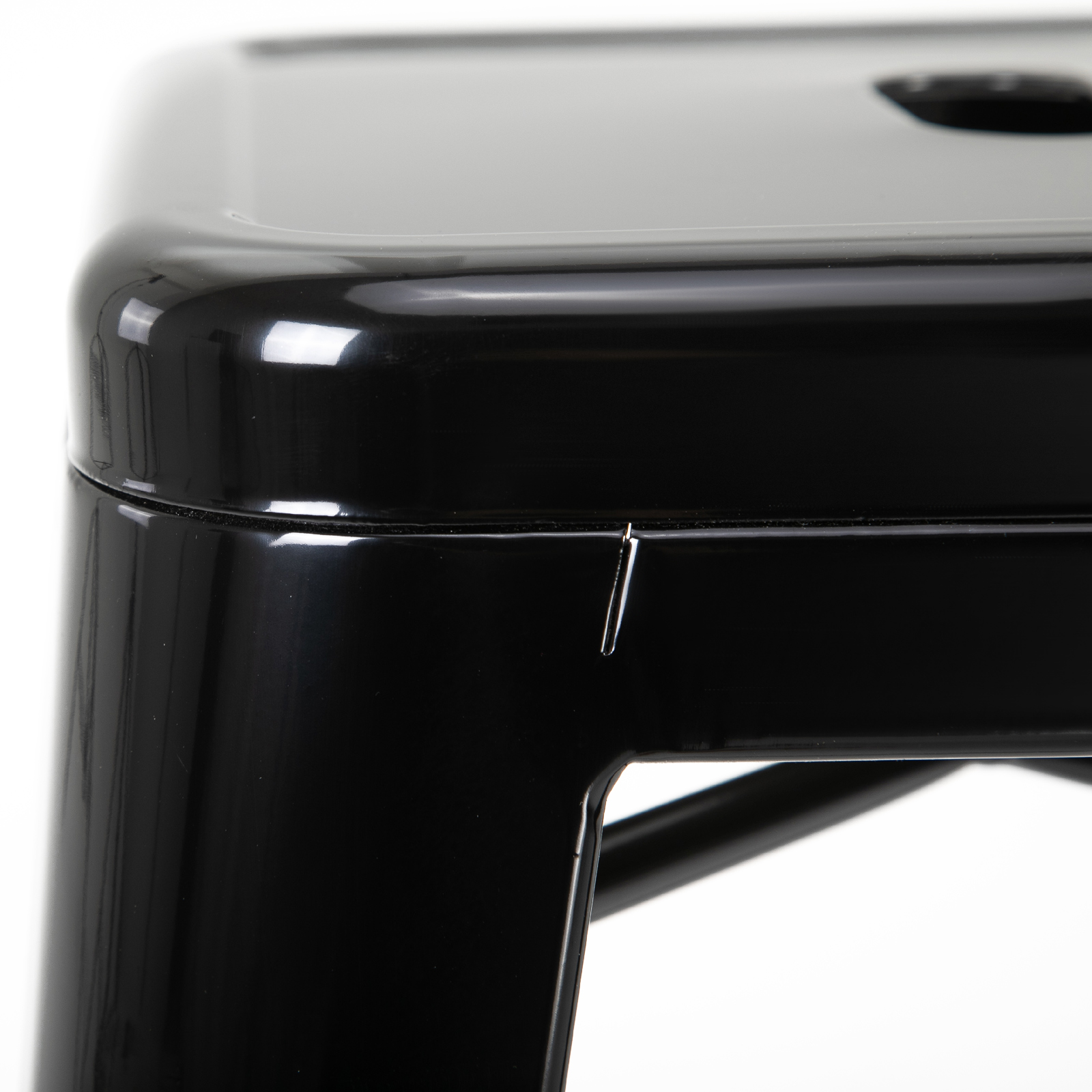  Set 4 Scaune de Bar din Metal cu Suport pentru Picioare pentru Interior si Exterior, 43x43x76 cm, Negru [8]