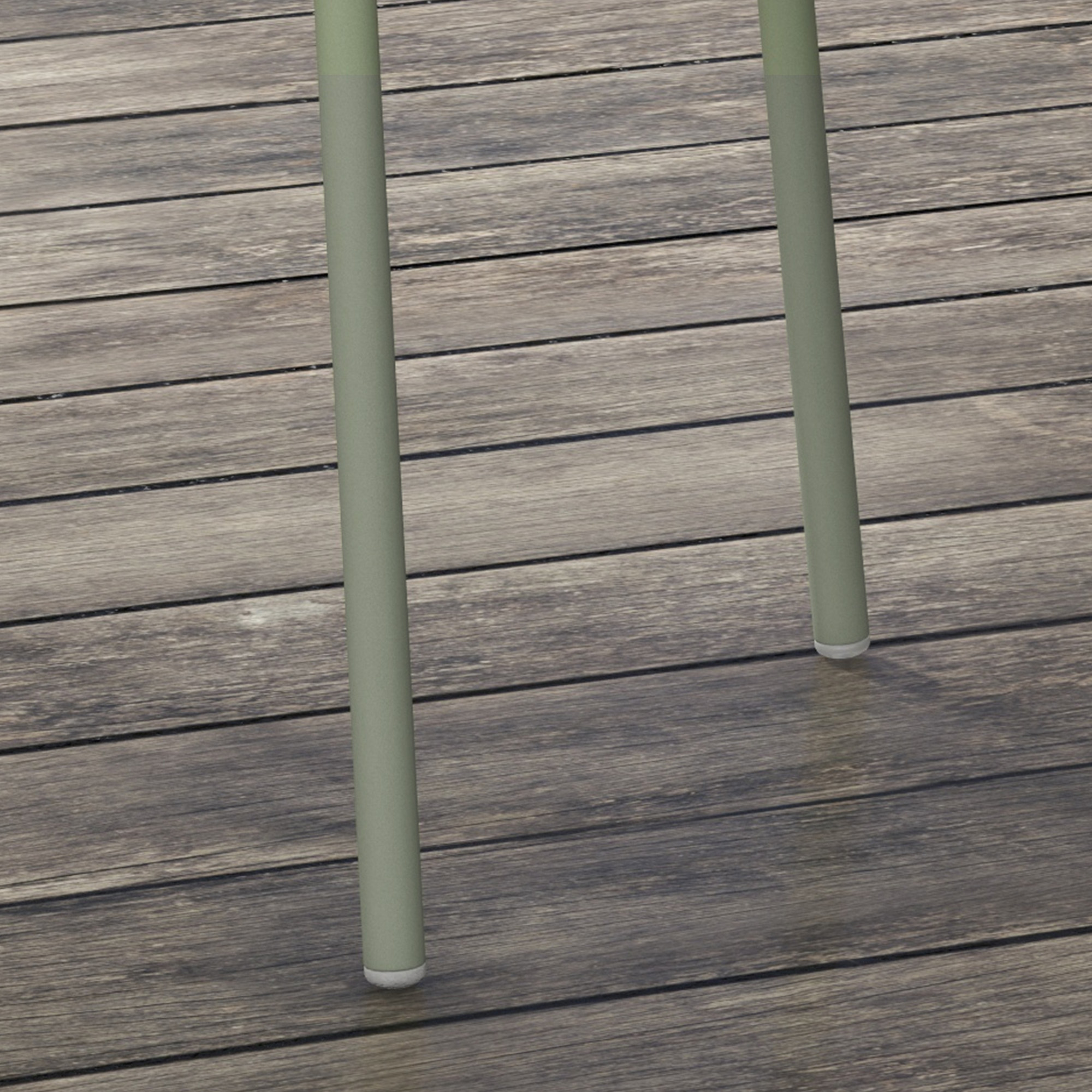  Set 4 Scaune de Exterior 59x55x84 cm din PP si Otel Verde [8]