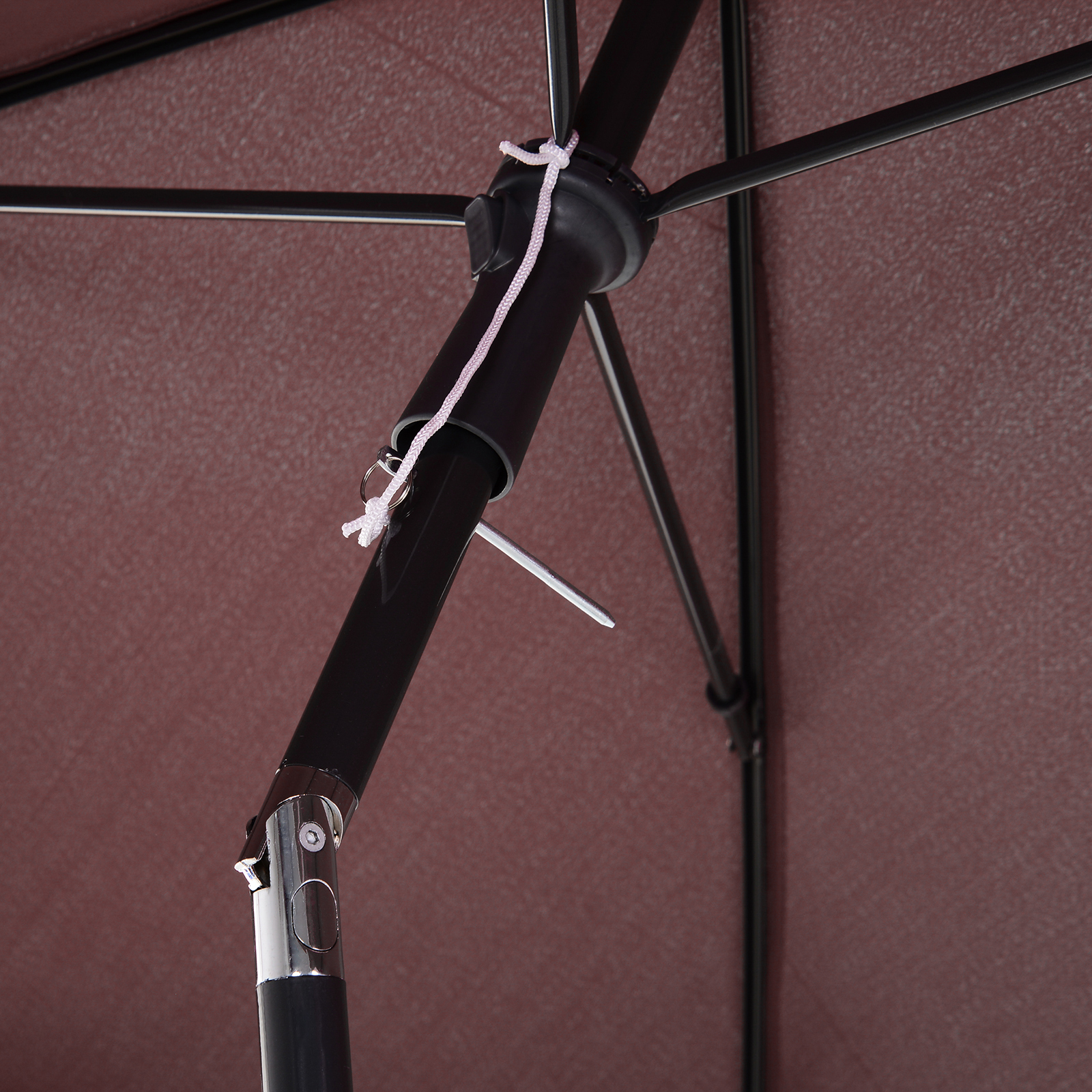  Umbrela Parasolarar dreptunghiulara pentru Gradina 200 × 125 × 235cm Maro [7]