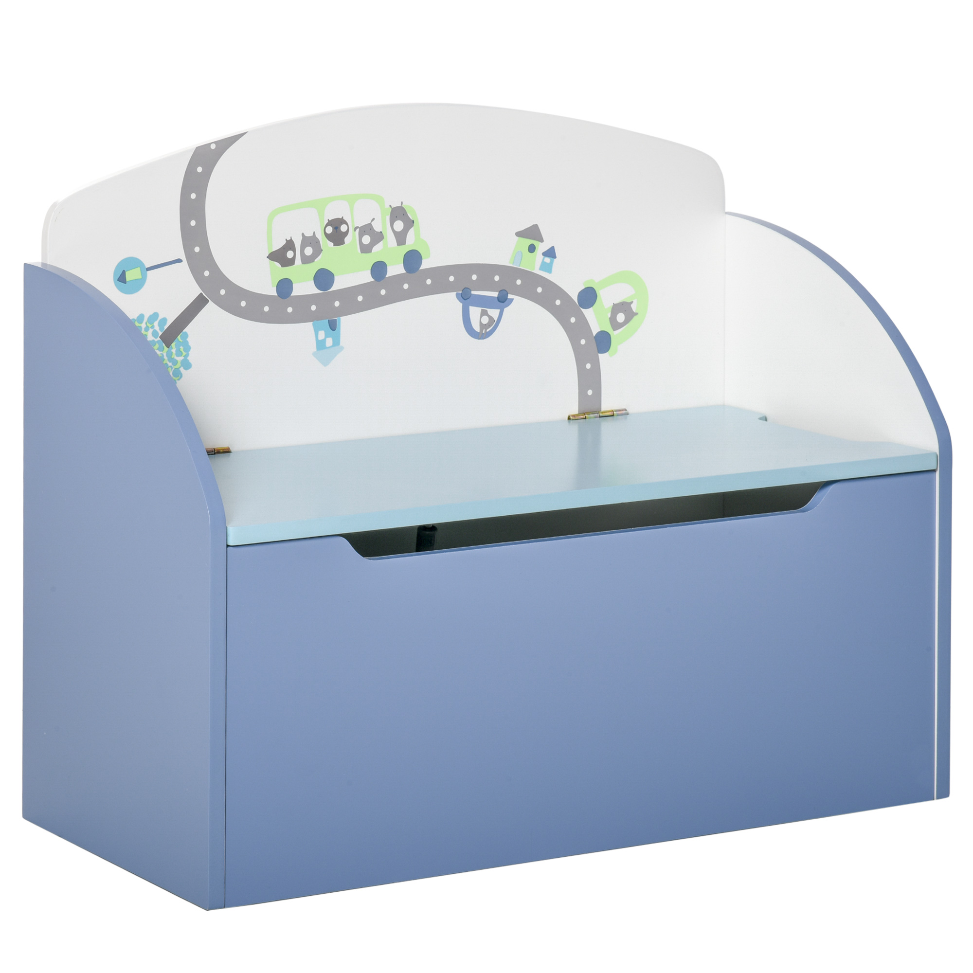 Dormitor & birou -  Cutie Depozitare Jucarii + Banca Albastru pentru Copii