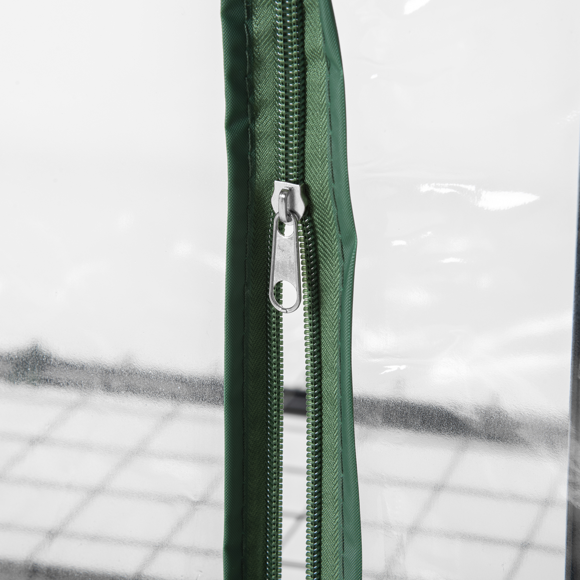  Sera Verticala Alb 4 Rafturi - Otel & PVC, Pentru Balcon/Terasa [7]