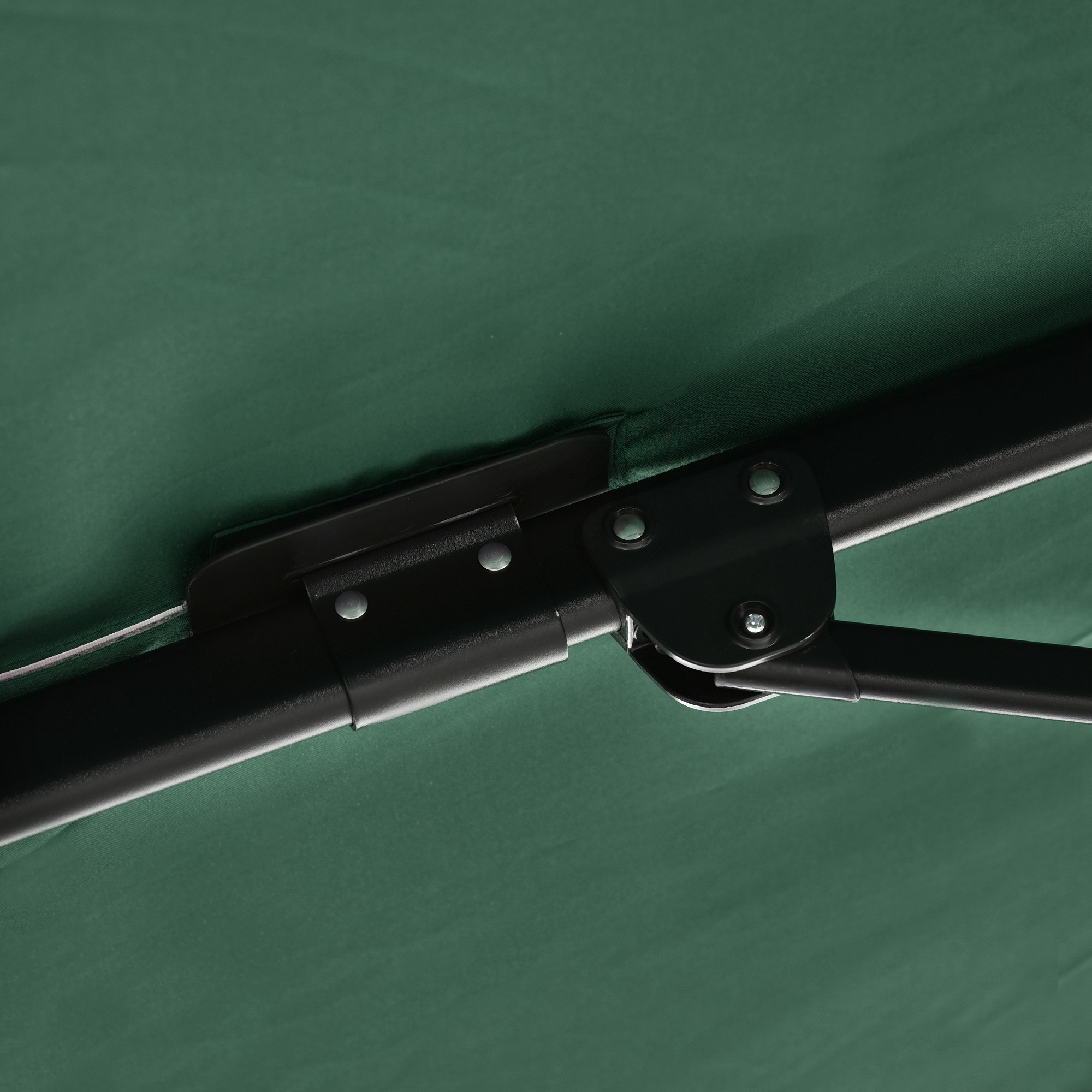  Umbrela de gradina cu manivela, 2.5x2.5 m, rotativa 360° si parasolar reglabil, verde [7]