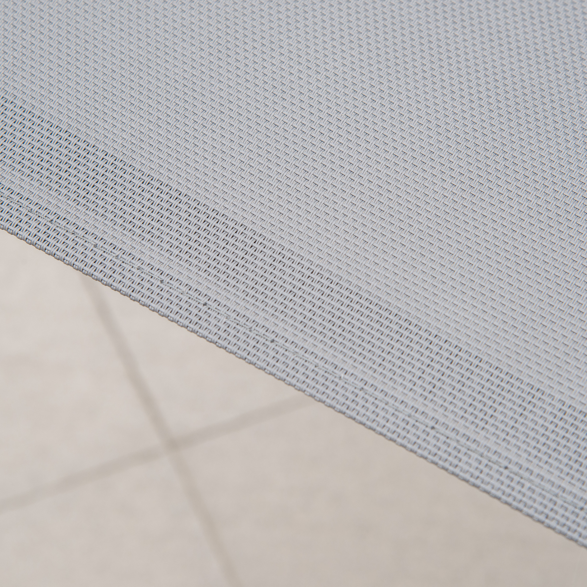  Set de 4 Scaune de Gradina Stivuibile, Scaune de Exterior cu Cotiere din Metal si tesatura Respirabila, 54x75.5x95 cm, Gri [8]