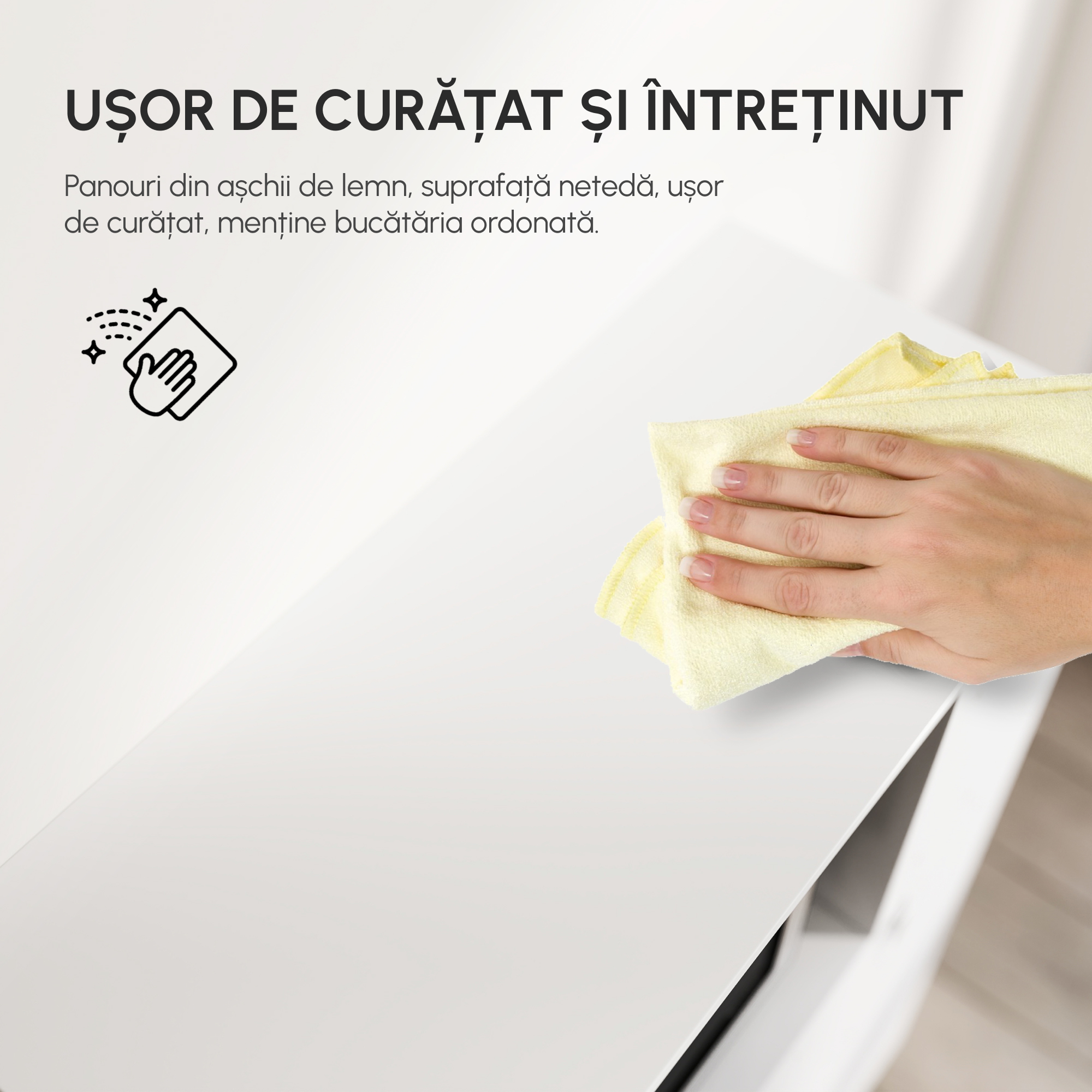  Dulap Bucatarie - Alb cu 3 Compartimente & Sertar [7]