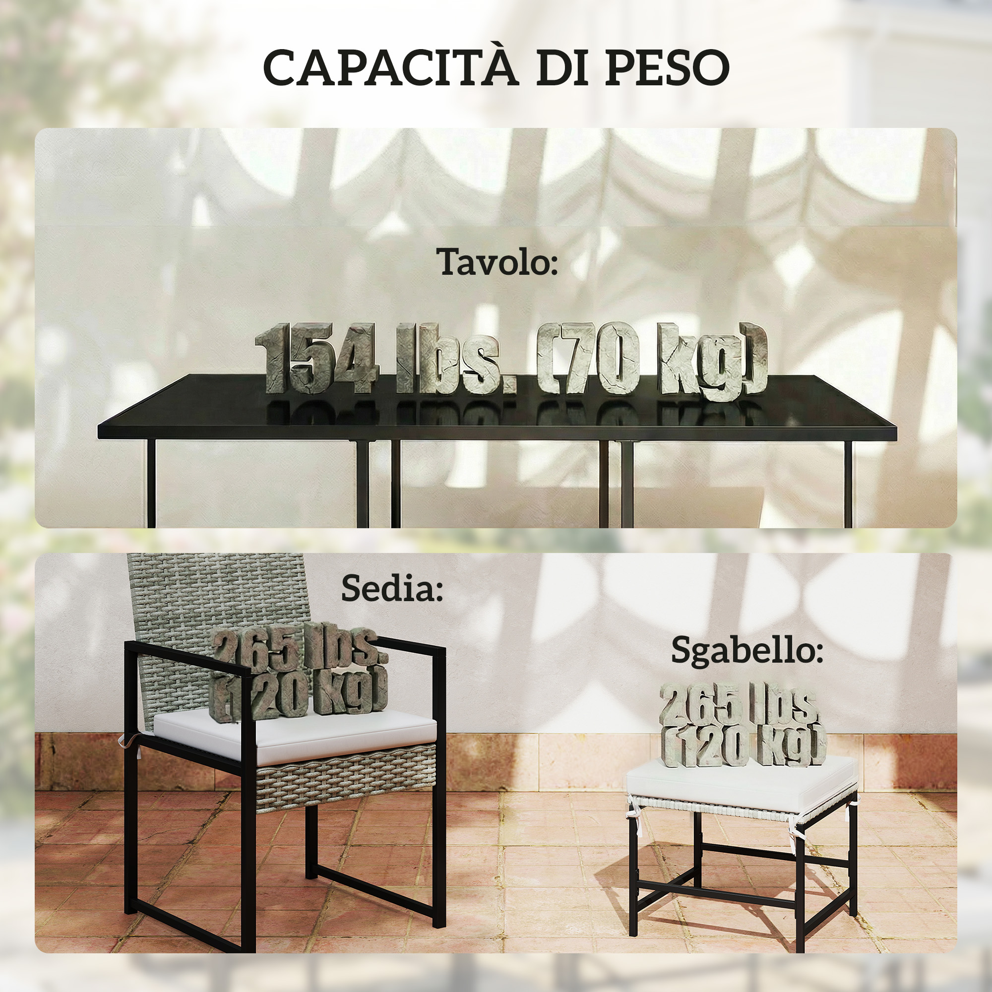  Set de dining pentru patio 11 piese, mobilier exterior cu 6 fotolii, 4 pouf, gri [3]