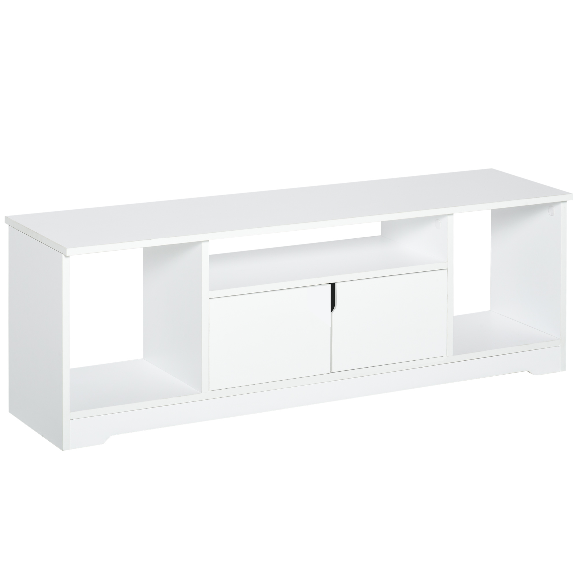 Mobila living - Mobilier Suport TV  Pana la 42 inchi cu Dulapior si Etajere Deschise, din Lemn, 120x30x41cm