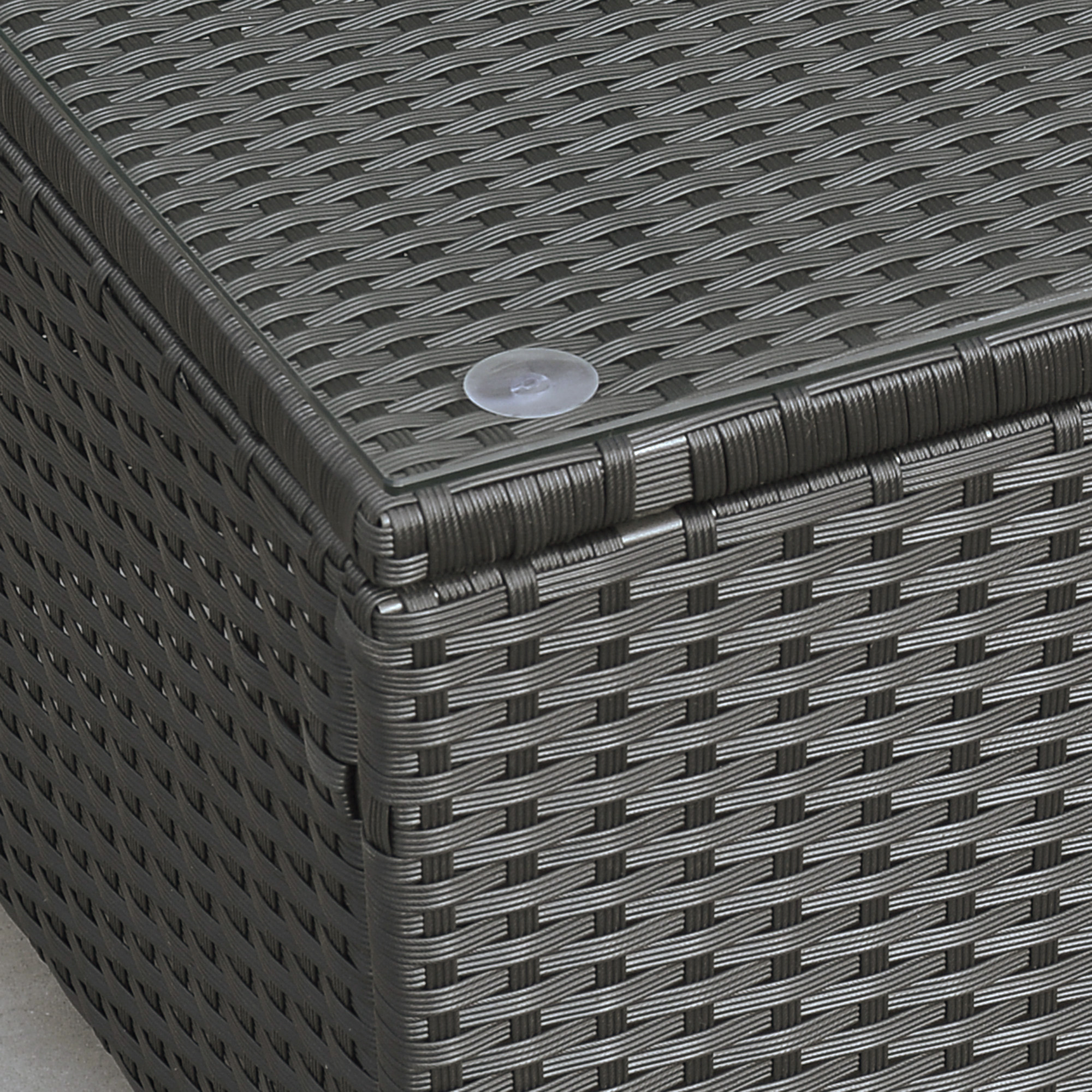  Ousunny Masa de Cafea cu Sticla Securizata, Negru [8]