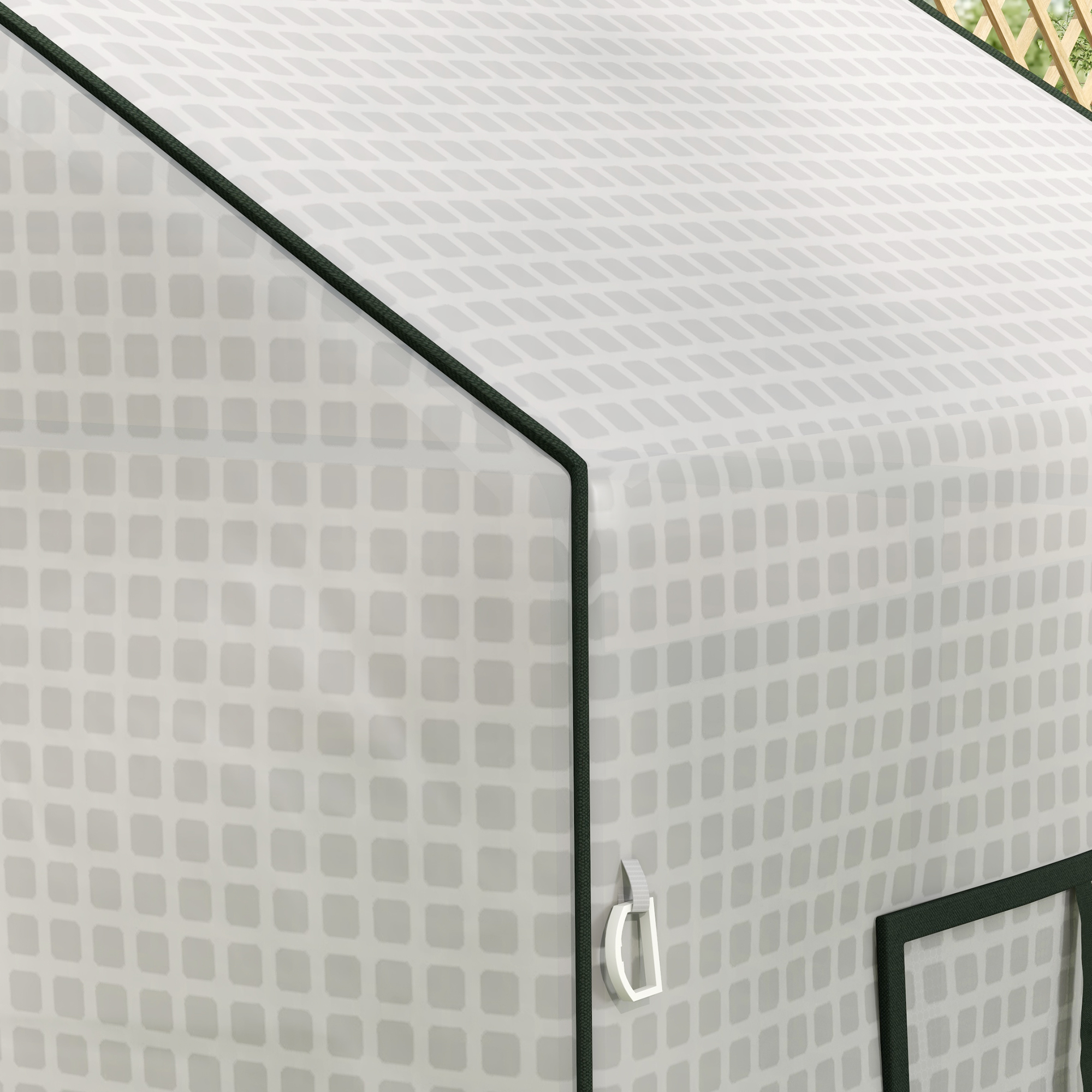  Acoperis de Schimb pentru Sera PE Walk-in cu Usa Rulabila si Ferestre, 143 x 70 x 190cm, Verde [8]