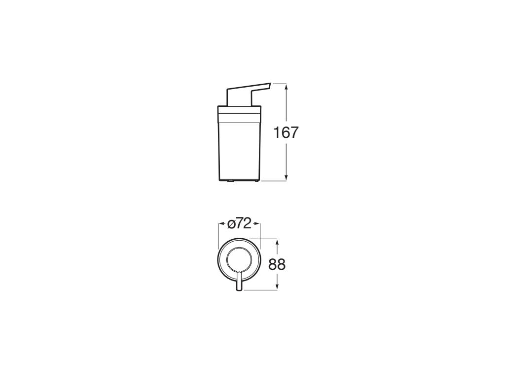 Dozator sapun Roca A817893NB0, baie Victoria, tip instalare pe blat, volum ml 160, zona montaj interior, negru [1]