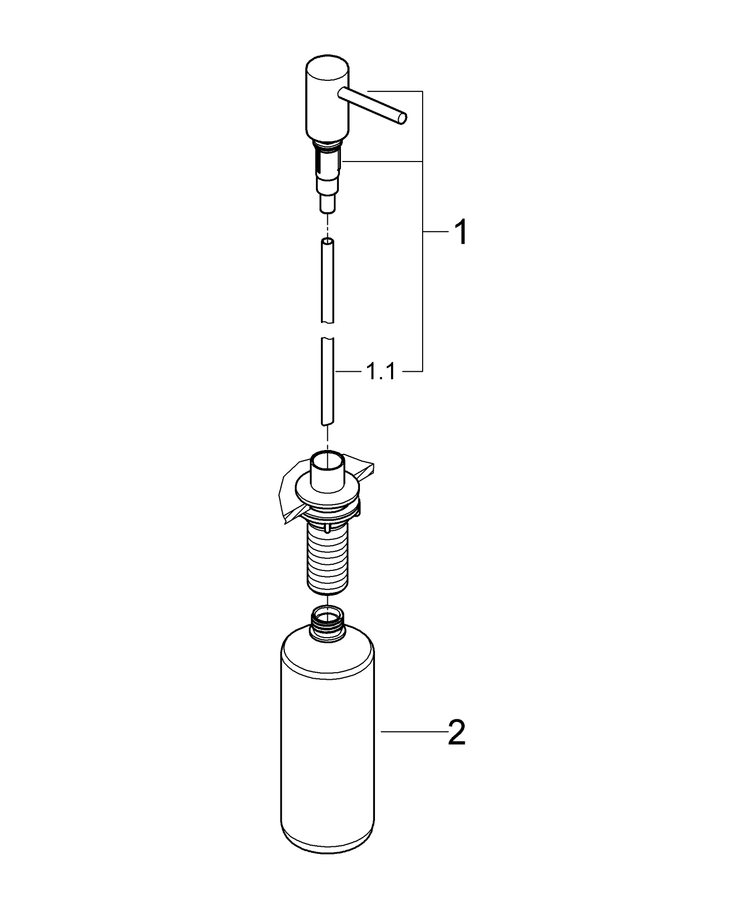 Dozator sapun lichid Grohe 40535000, bucatarie, dozator, tip instalare incastrat, zona montaj in blat, in chiuveta, crom [4]