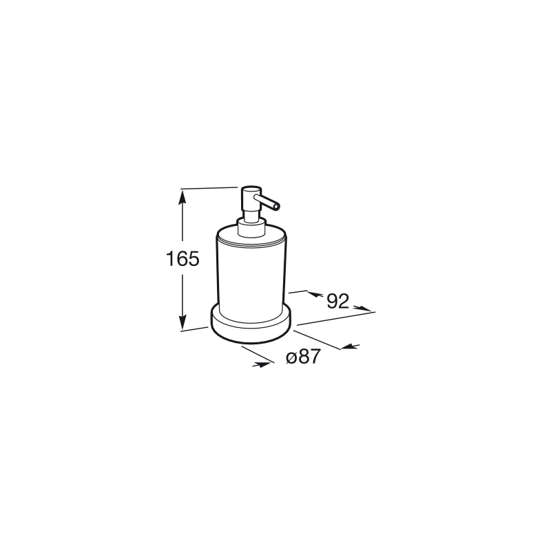 Dozator sapun Roca A817026CN0, Tempo, tip instalare pe blat, volum ml 300, numar orificii instalare 2, negru [2]