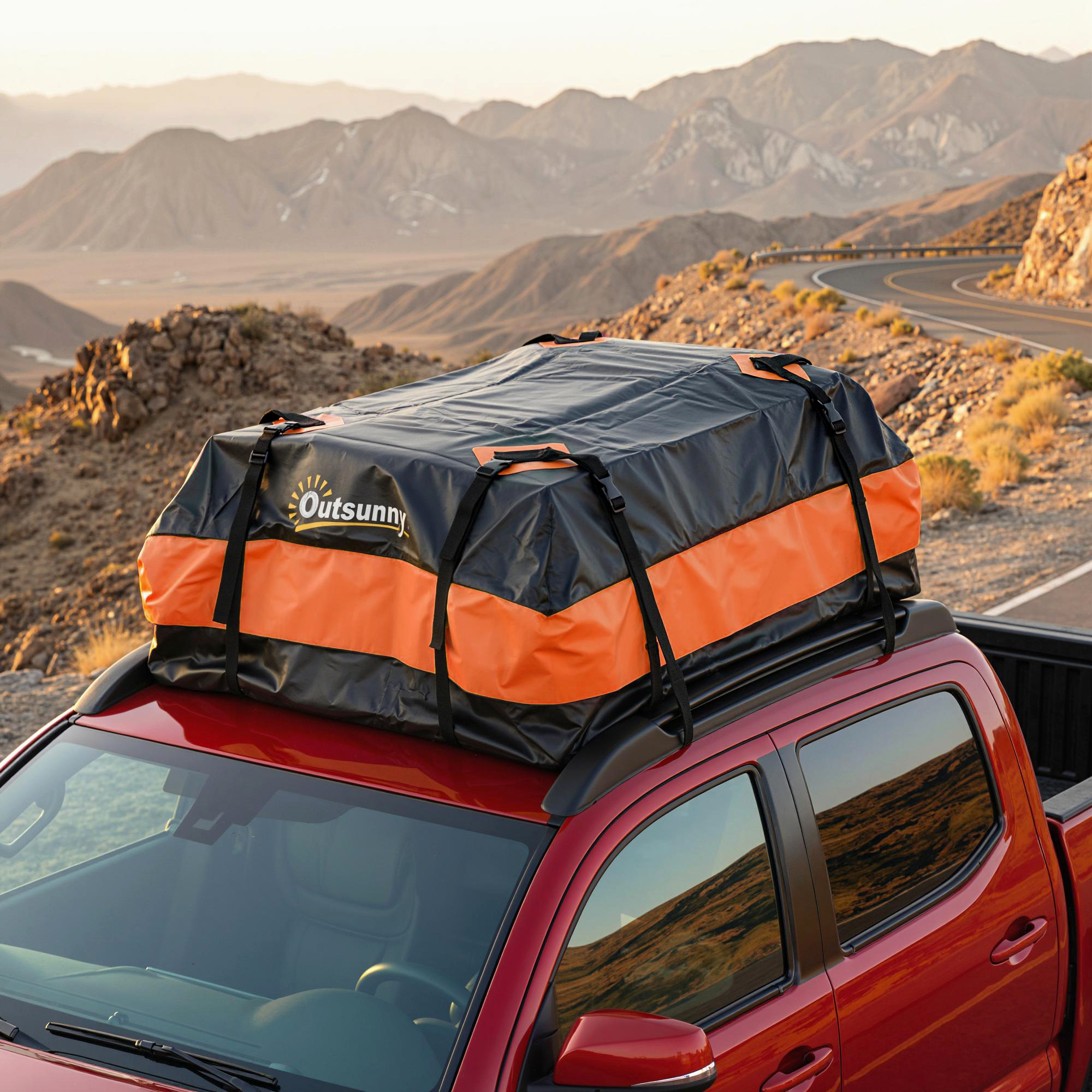  Portbagaj de acoperis impermeabil, 425 L, portocaliu [4]