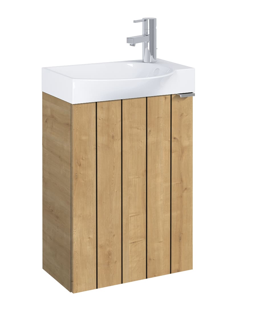 Dulap cu lavoar Roca A852444574, lavoar Micro Plus, montaj pe perete, lavoar inclus, tip deschidere maner, tip maner exterior [1]