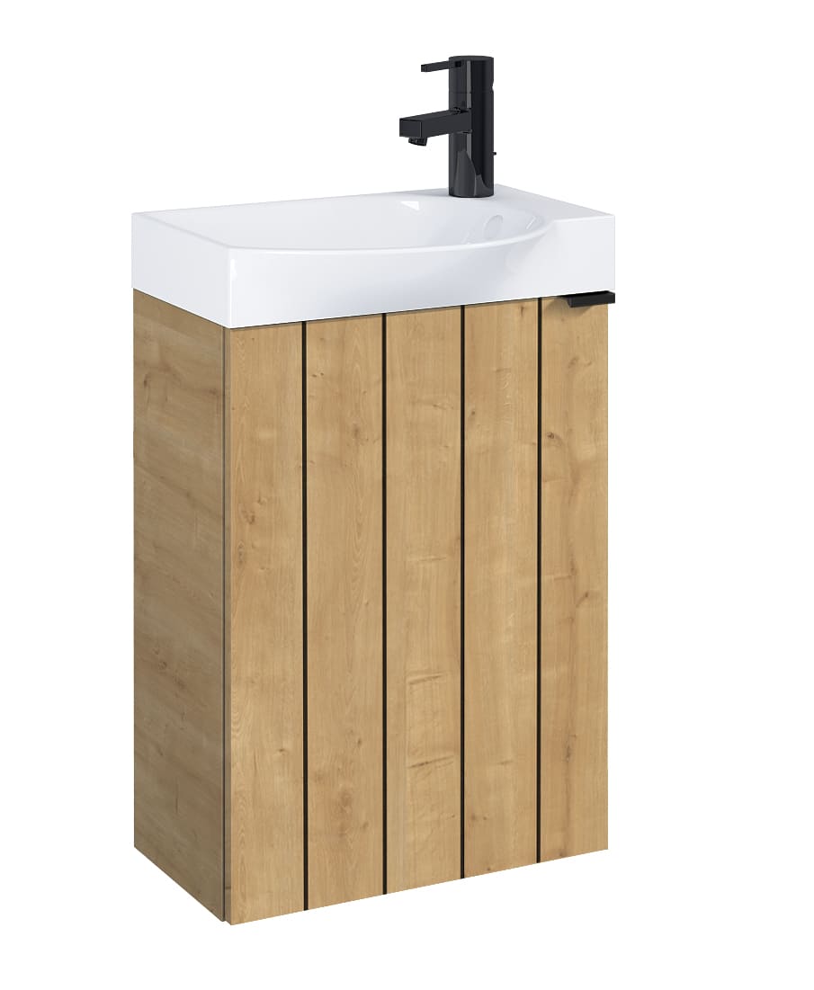 Baie - Dulap cu lavoar Roca A852444574, lavoar Micro Plus, montaj pe perete, lavoar inclus, tip deschidere maner, tip maner exterior