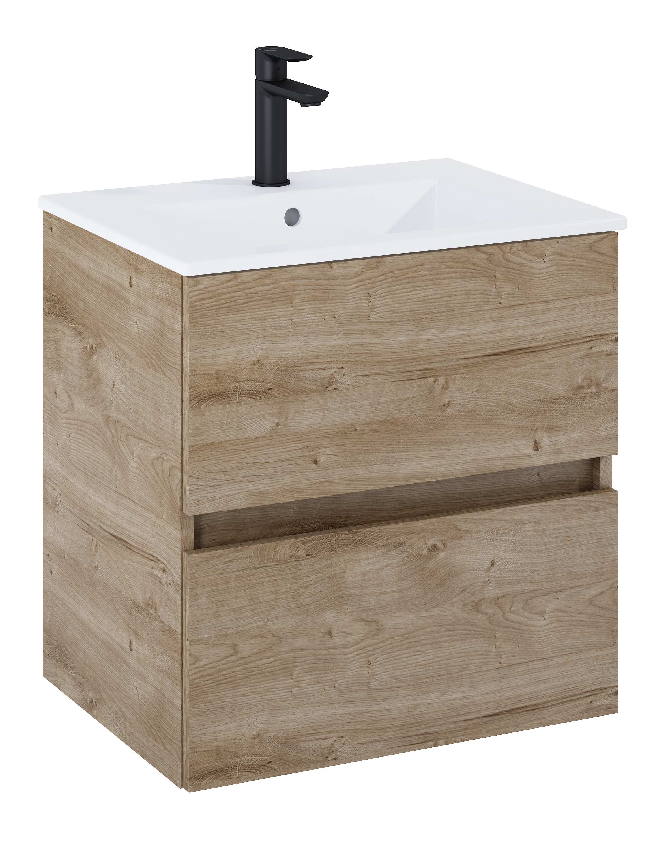 Baie - Dulap cu lavoar Roca A852503808, lavoar N-Cube, montaj pe perete, lavoar inclus, tip deschidere maner, tip maner cantuit