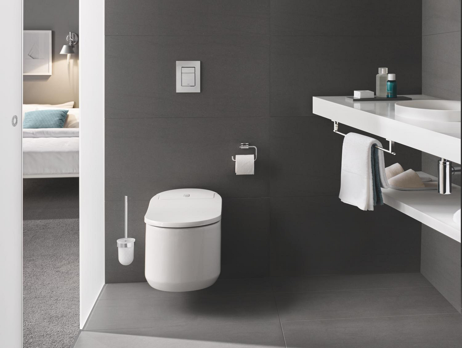 Palarie de dus Grohe 26066000, Dus fix Rainshower 310, montaj pe perete, diametru 310 mm, conexiune instalare 1/2, crom [5]