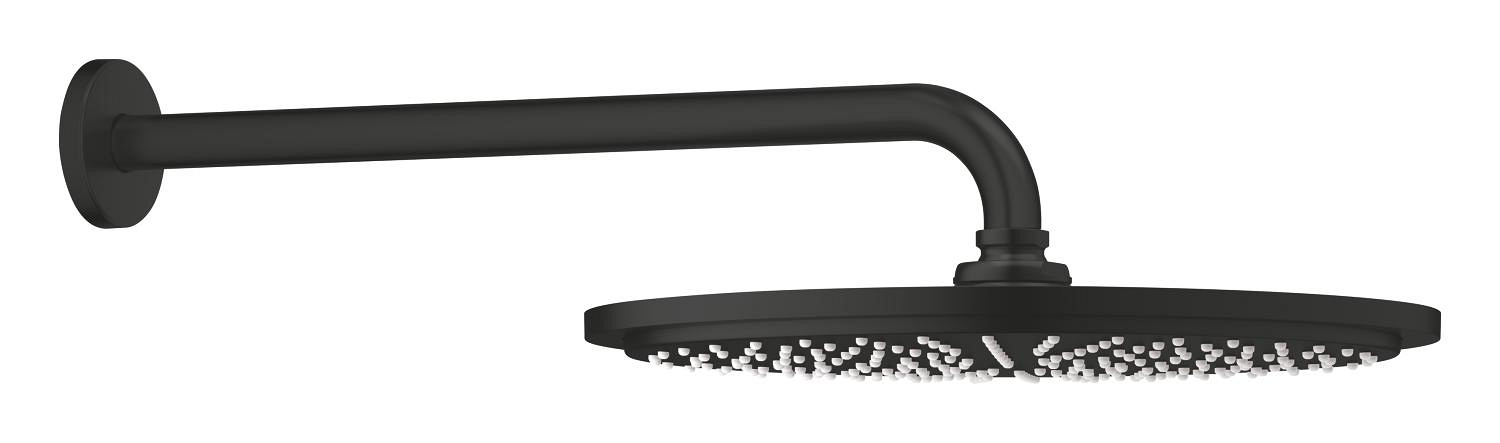 Palarie de dus Grohe 260662430, Dus fix Rainshower 310, montaj pe perete, pentru un dus confortabil zilnic, negru [2]