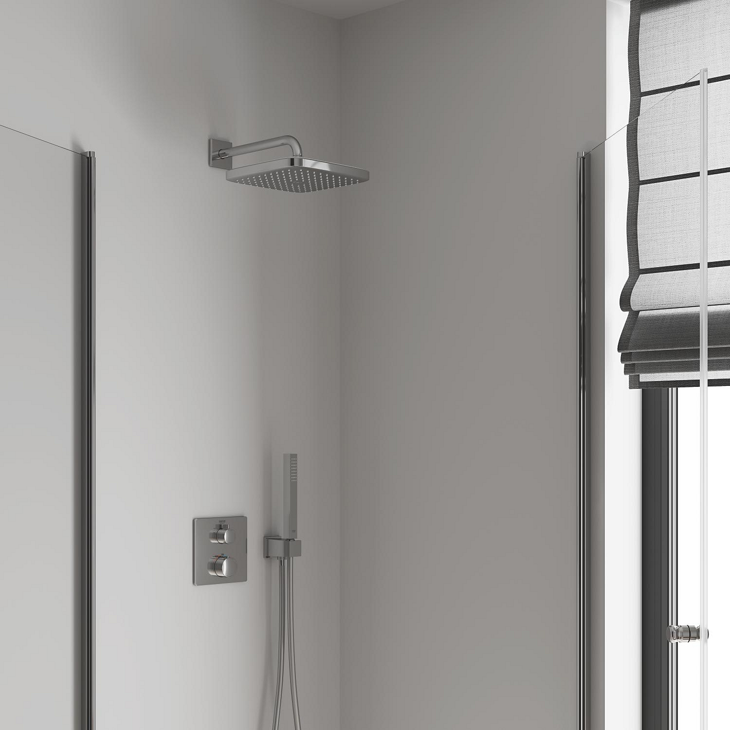 Palarie de dus Grohe 26682000, Dus fix Tempesta 250 Cube, montaj pe perete, pentru un dus confortabil zilnic, crom [7]