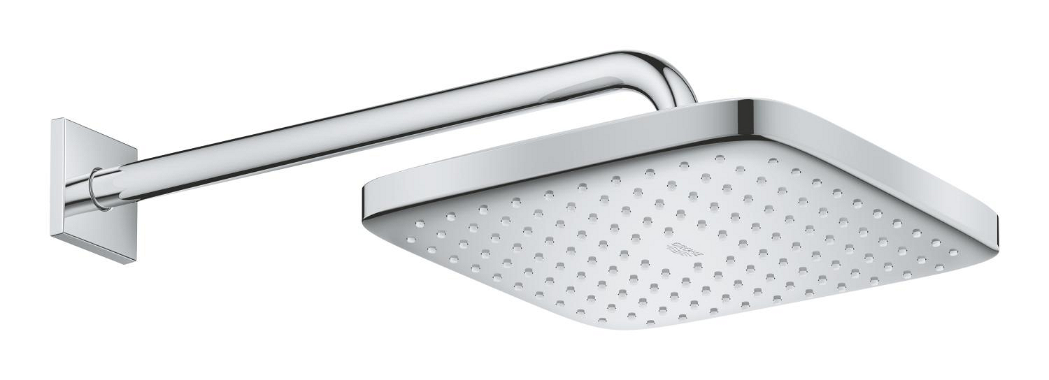 Baie - Palarie de dus Grohe 26682000, Dus fix Tempesta 250 Cube, montaj pe perete, pentru un dus confortabil zilnic, crom