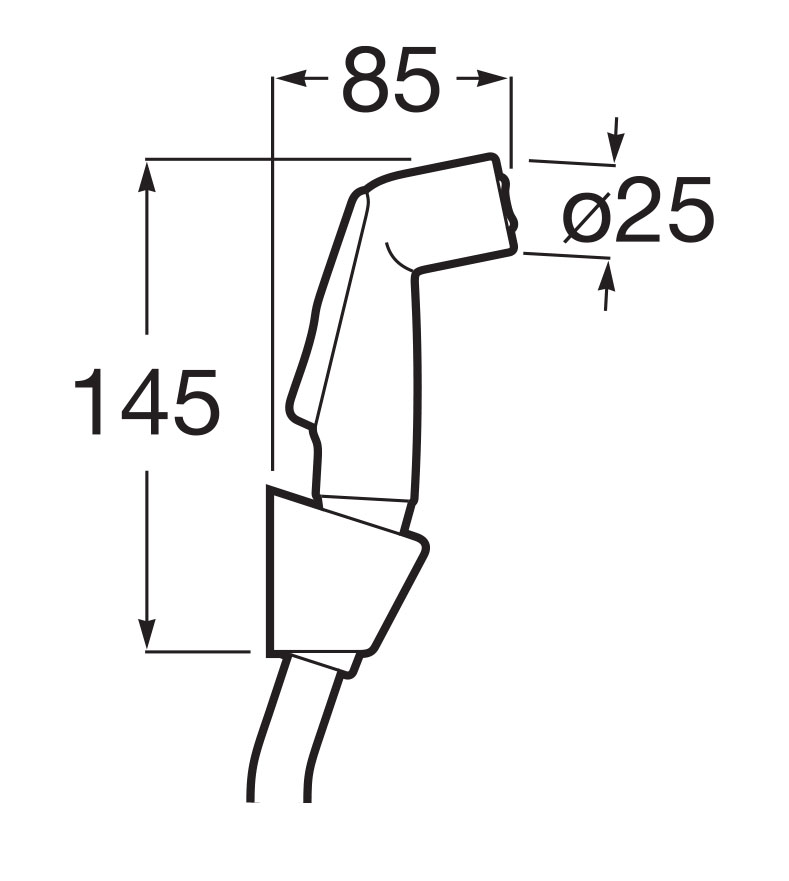 Para dus igienic Roca A5B9130B00, Dus igienic Be Fresh, tip comanda dus trigger, dimensiune racord 1/2, alb [1]